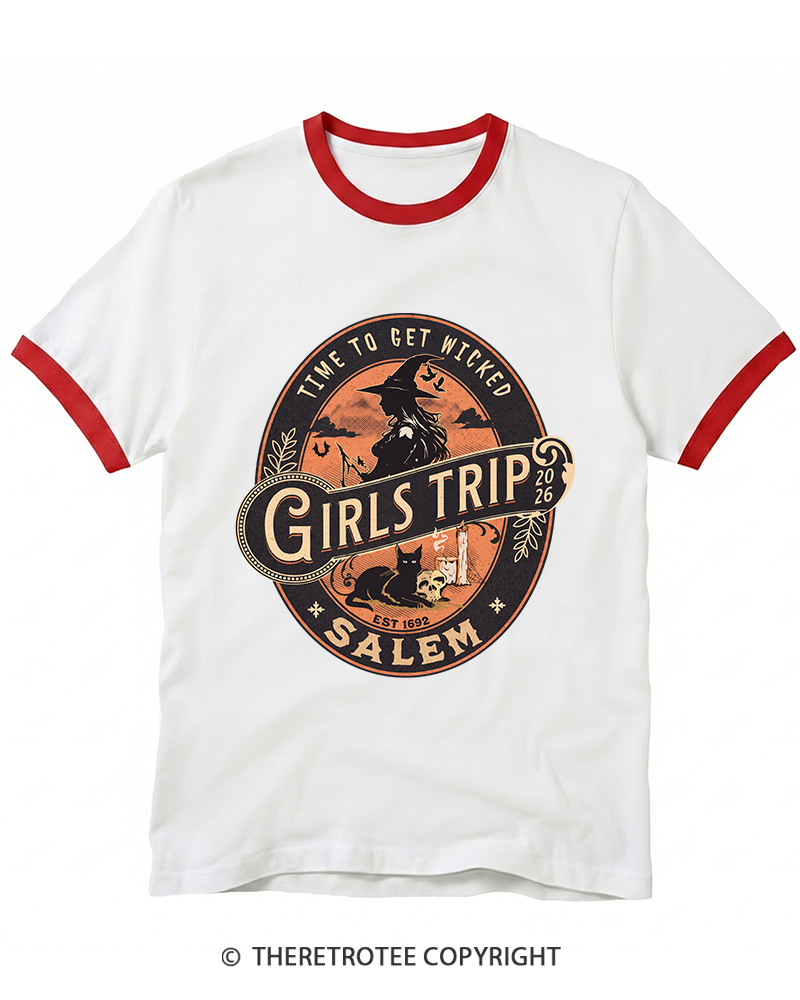 TheRetroTee Salem Girls Trip 1990s Ringer T-Shirt