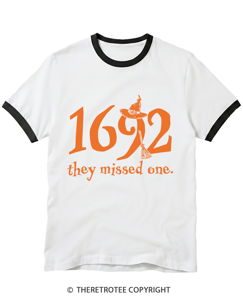 TheRetroTee 1692 They Missed One 1970s Ringer T-Shirt