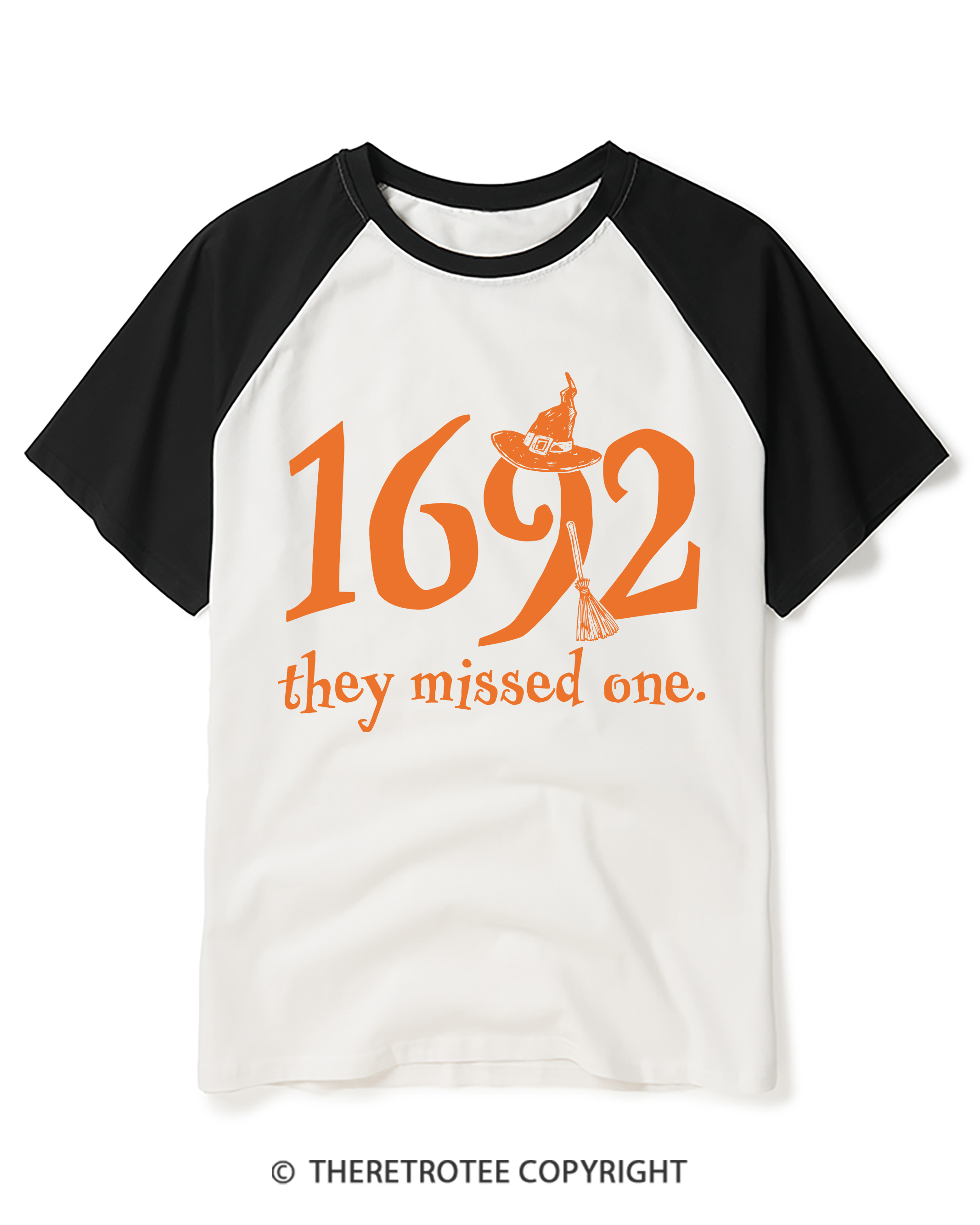 TheRetroTee 1692 They Missed One 1970s Raglan Baseball T-Shirt