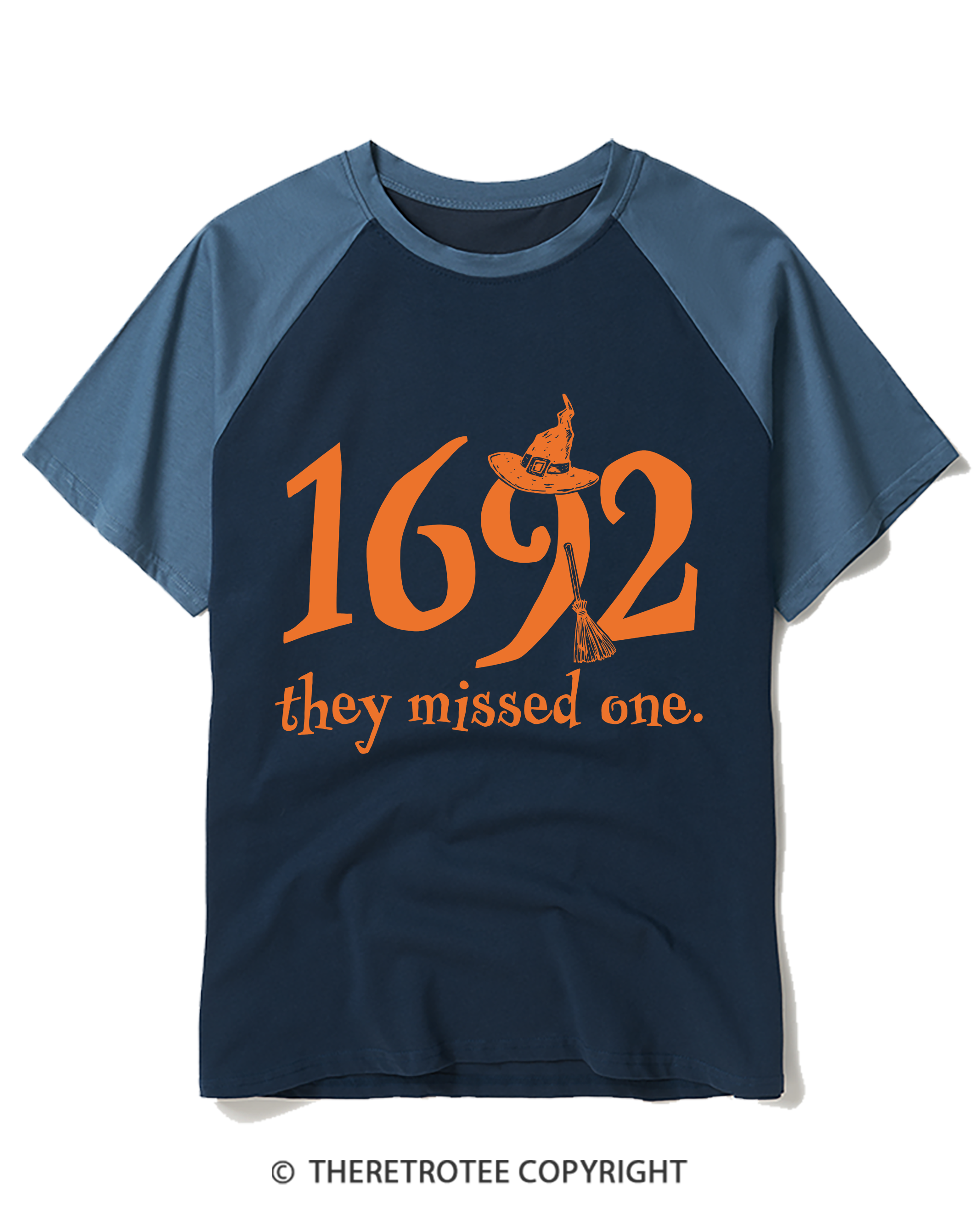 TheRetroTee 1692 They Missed One 1970s Raglan Baseball T-Shirt