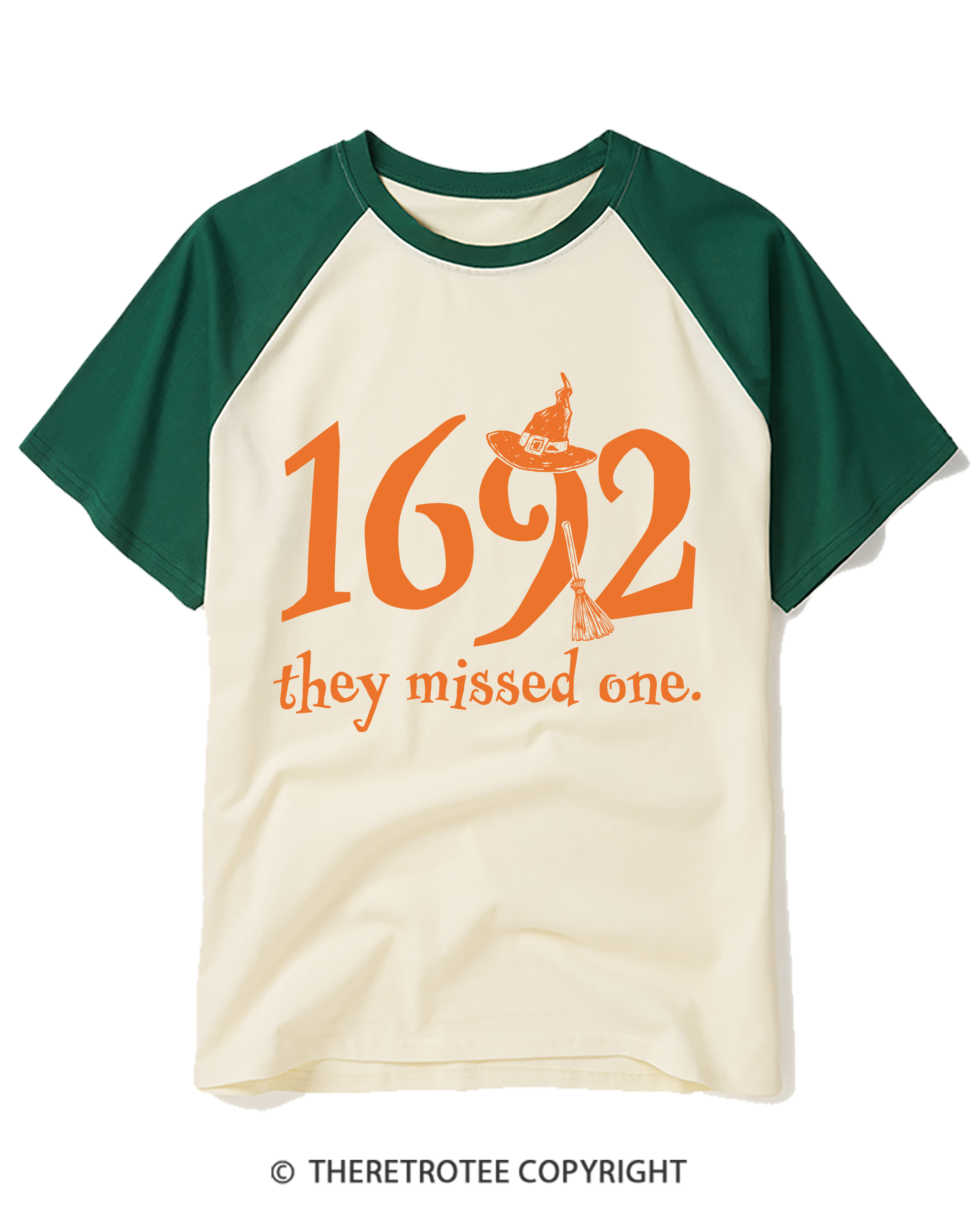 TheRetroTee 1692 They Missed One 1970s Raglan Baseball T-Shirt