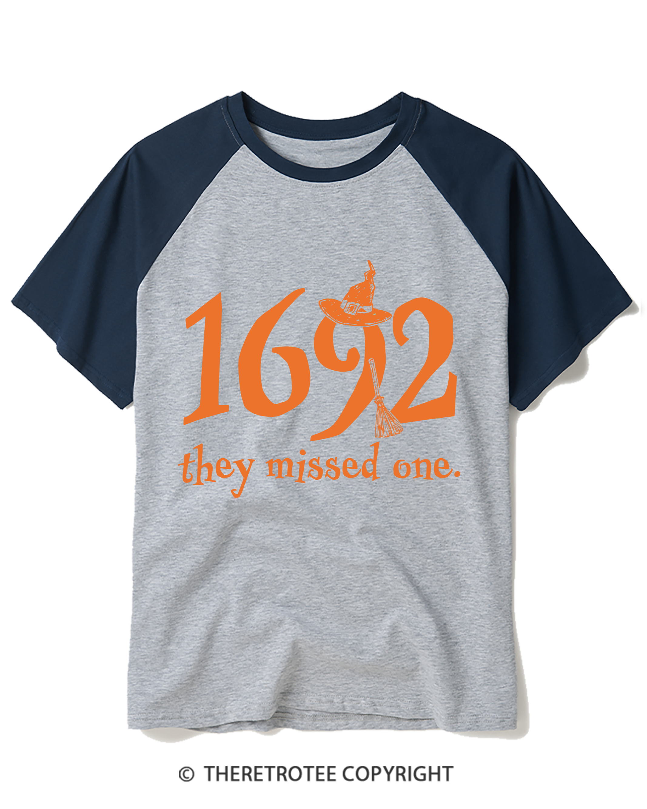 TheRetroTee 1692 They Missed One 1970s Raglan Baseball T-Shirt