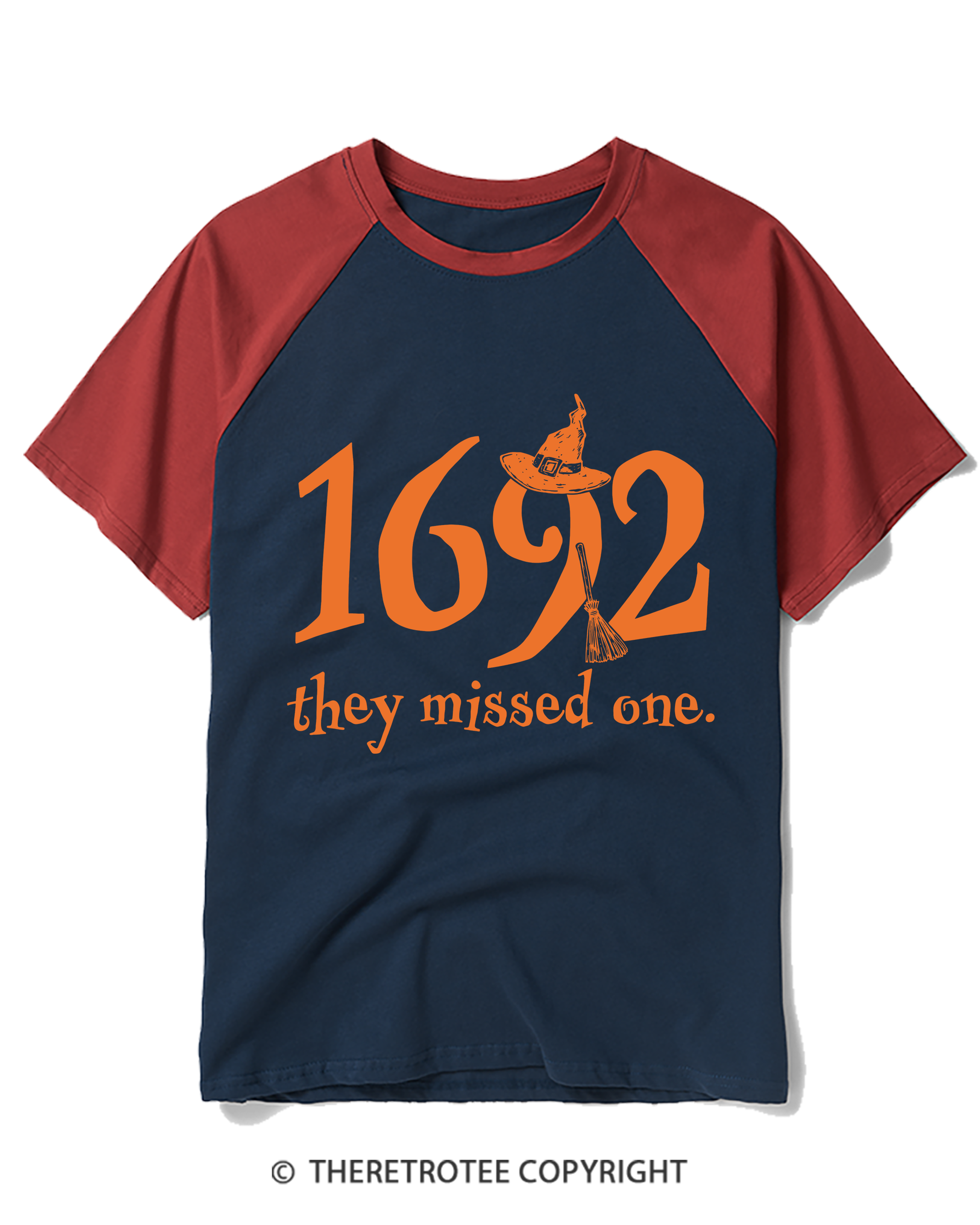 TheRetroTee 1692 They Missed One 1970s Raglan Baseball T-Shirt