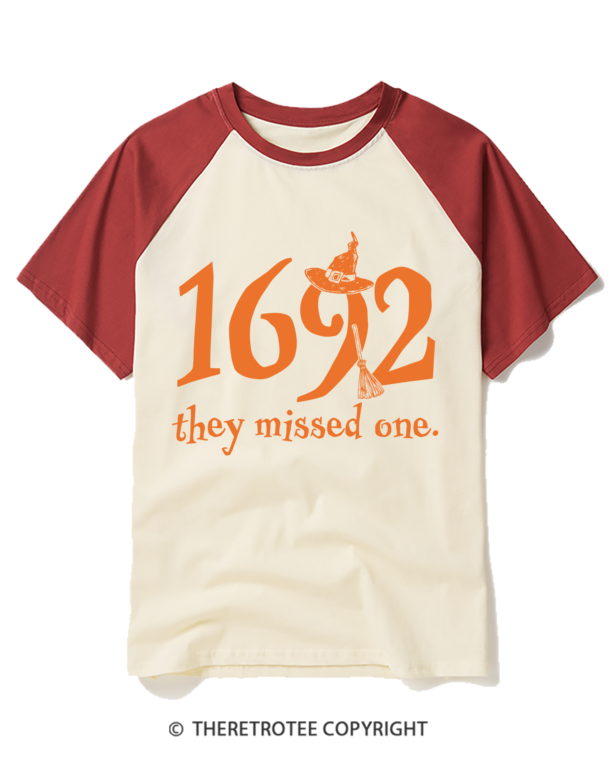 TheRetroTee 1692 They Missed One 1970s Raglan Baseball T-Shirt