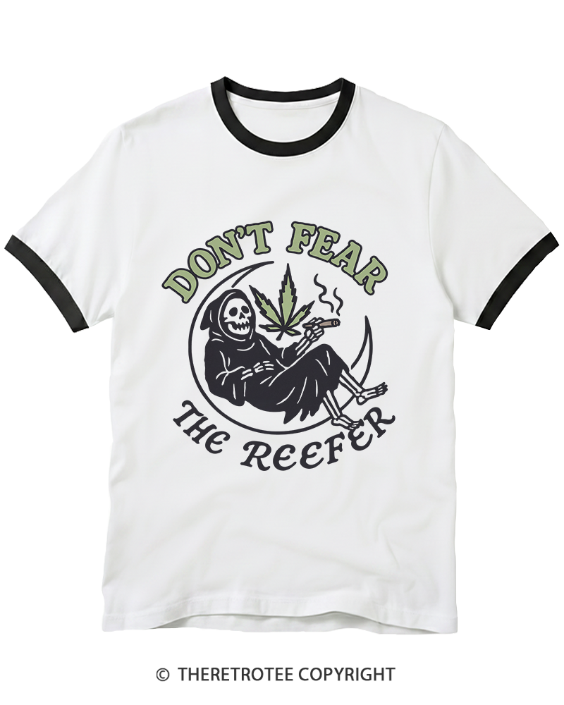 TheRetroTee Don’T Fear The Reefer 1960s Ringer T-Shirt