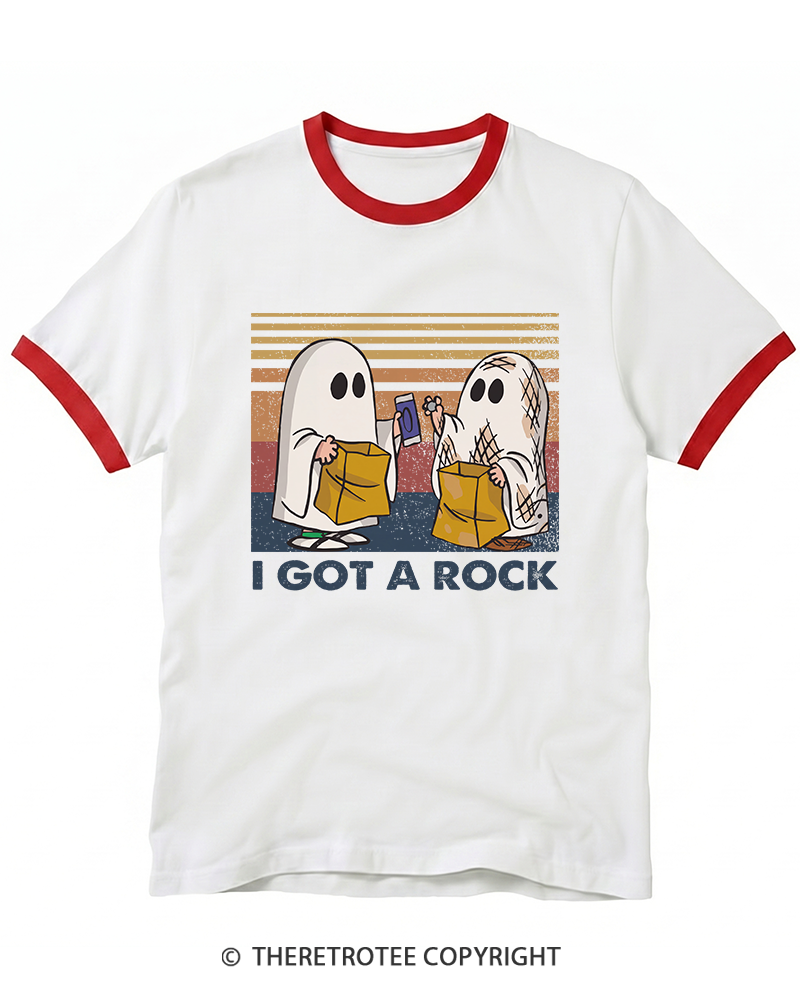 TheRetroTee I Got A Rock 1990s Ringer T-Shirt