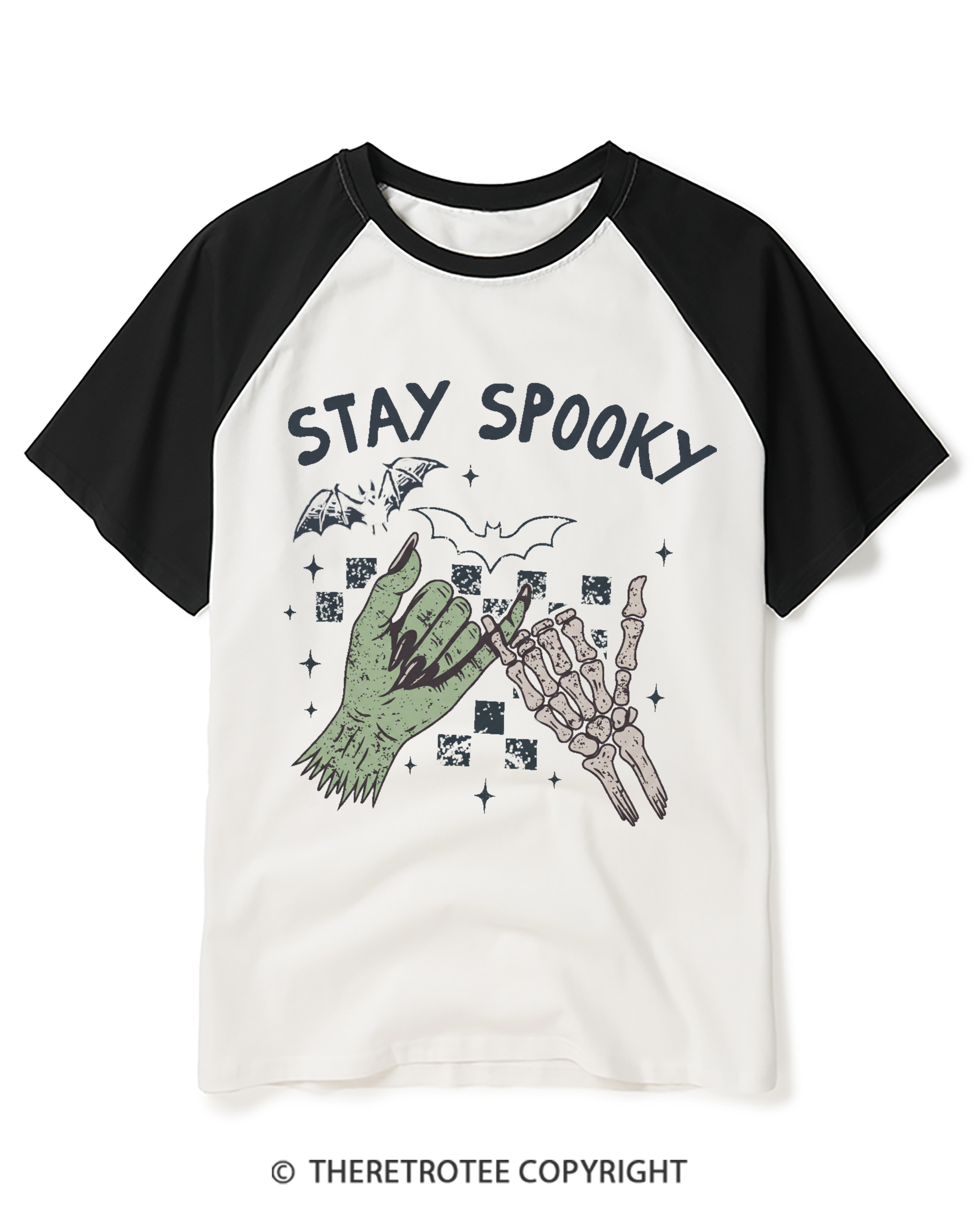 TheRetroTee Stay Spooky 2000s Raglan Baseball T-Shirt