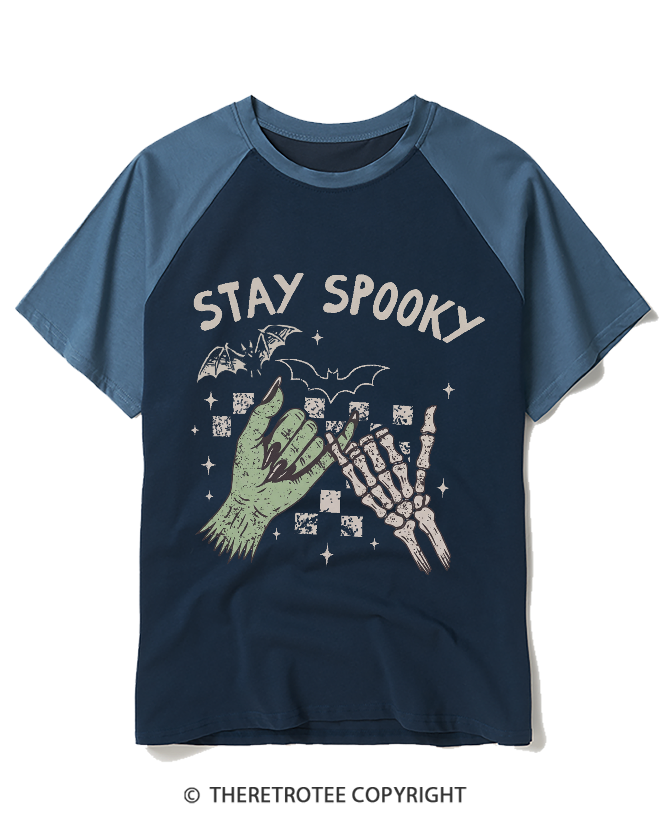 TheRetroTee Stay Spooky 2000s Raglan Baseball T-Shirt
