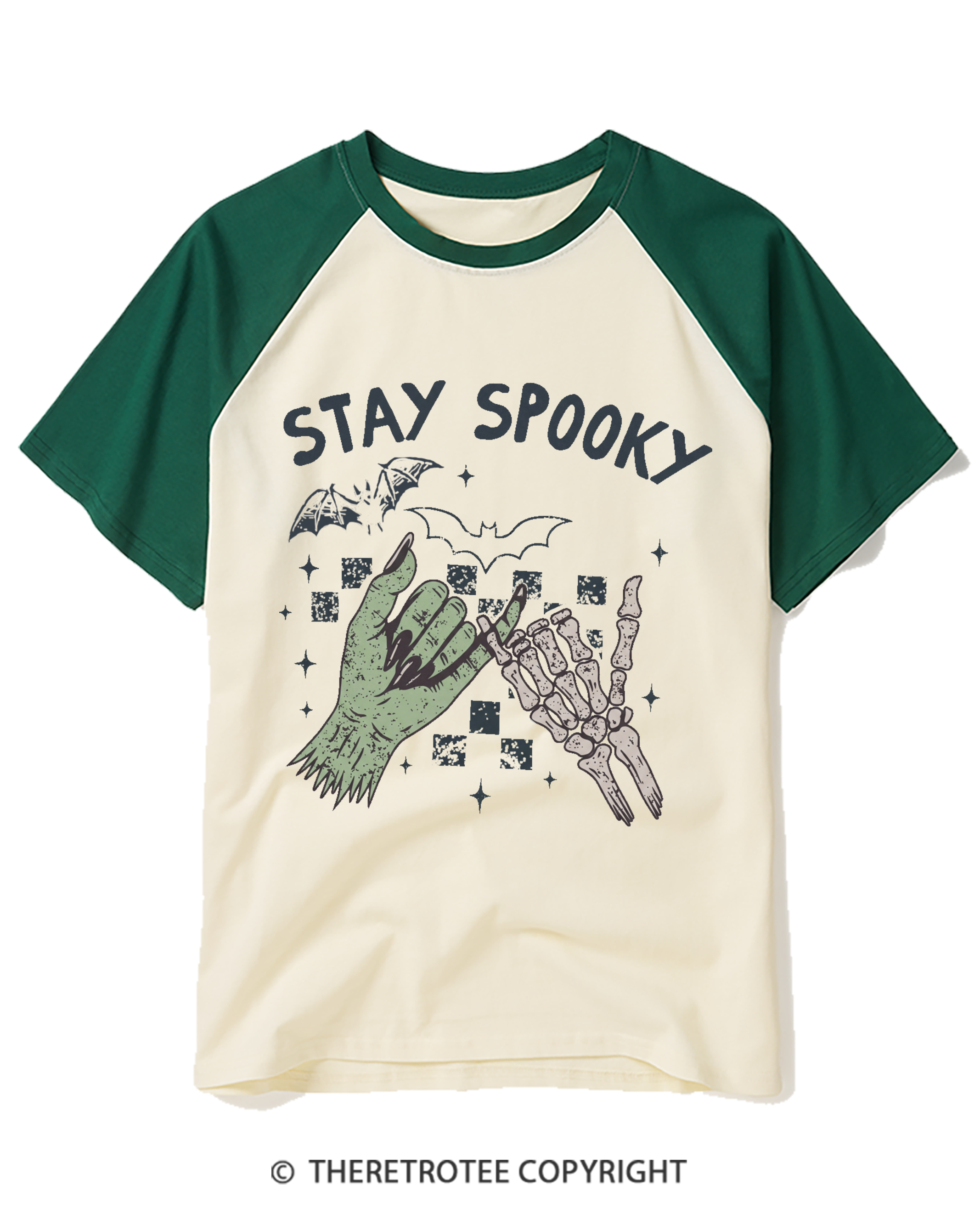TheRetroTee Stay Spooky 2000s Raglan Baseball T-Shirt