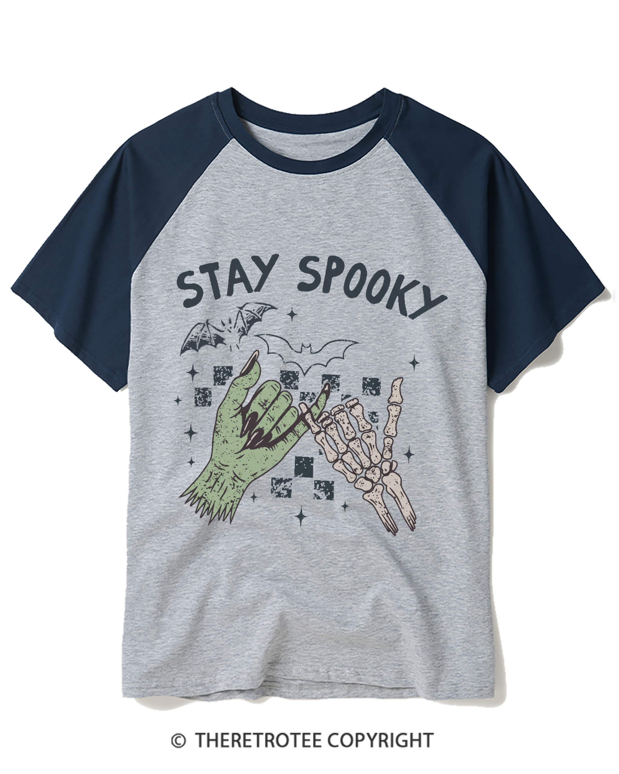 TheRetroTee Stay Spooky 2000s Raglan Baseball T-Shirt