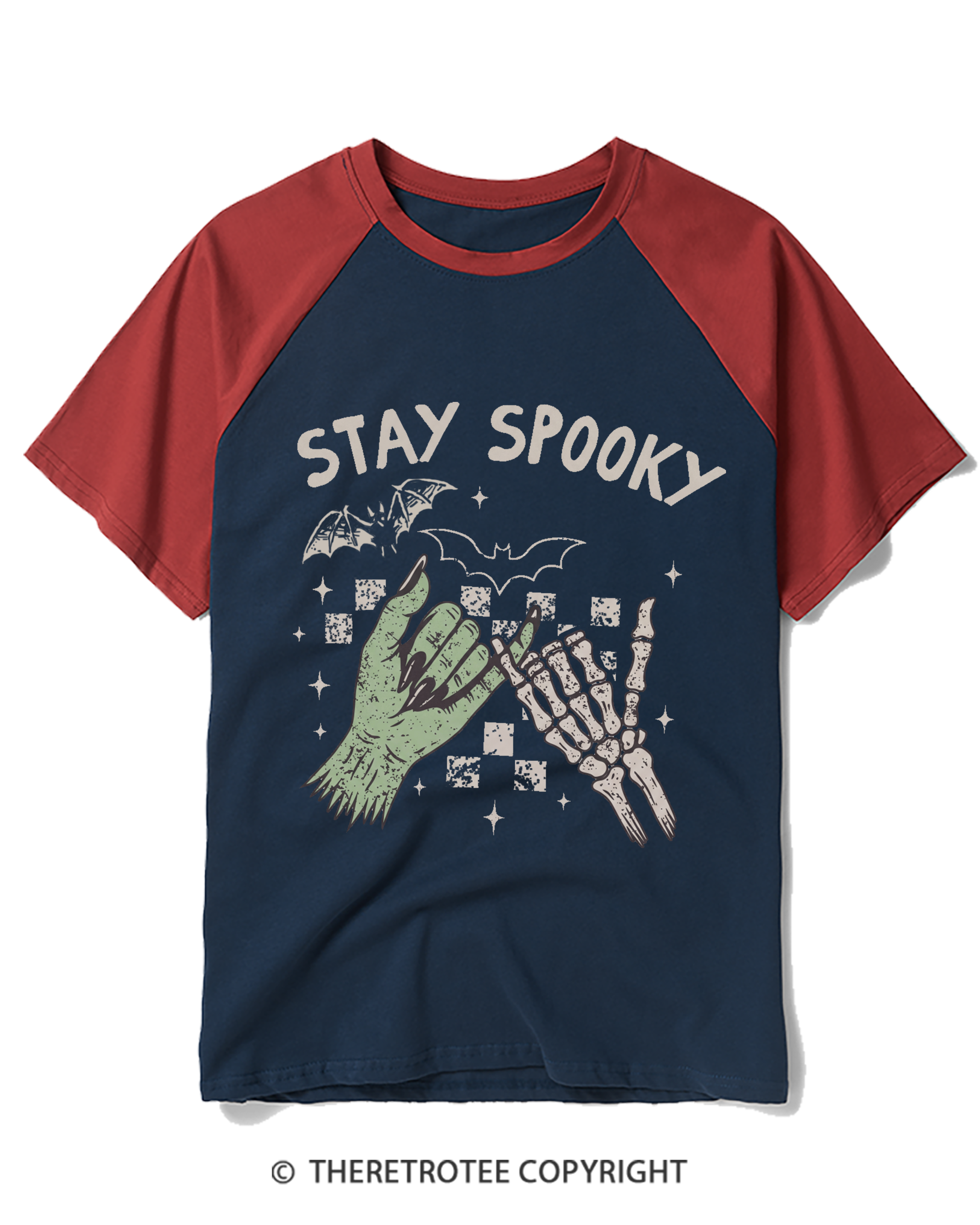 TheRetroTee Stay Spooky 2000s Raglan Baseball T-Shirt