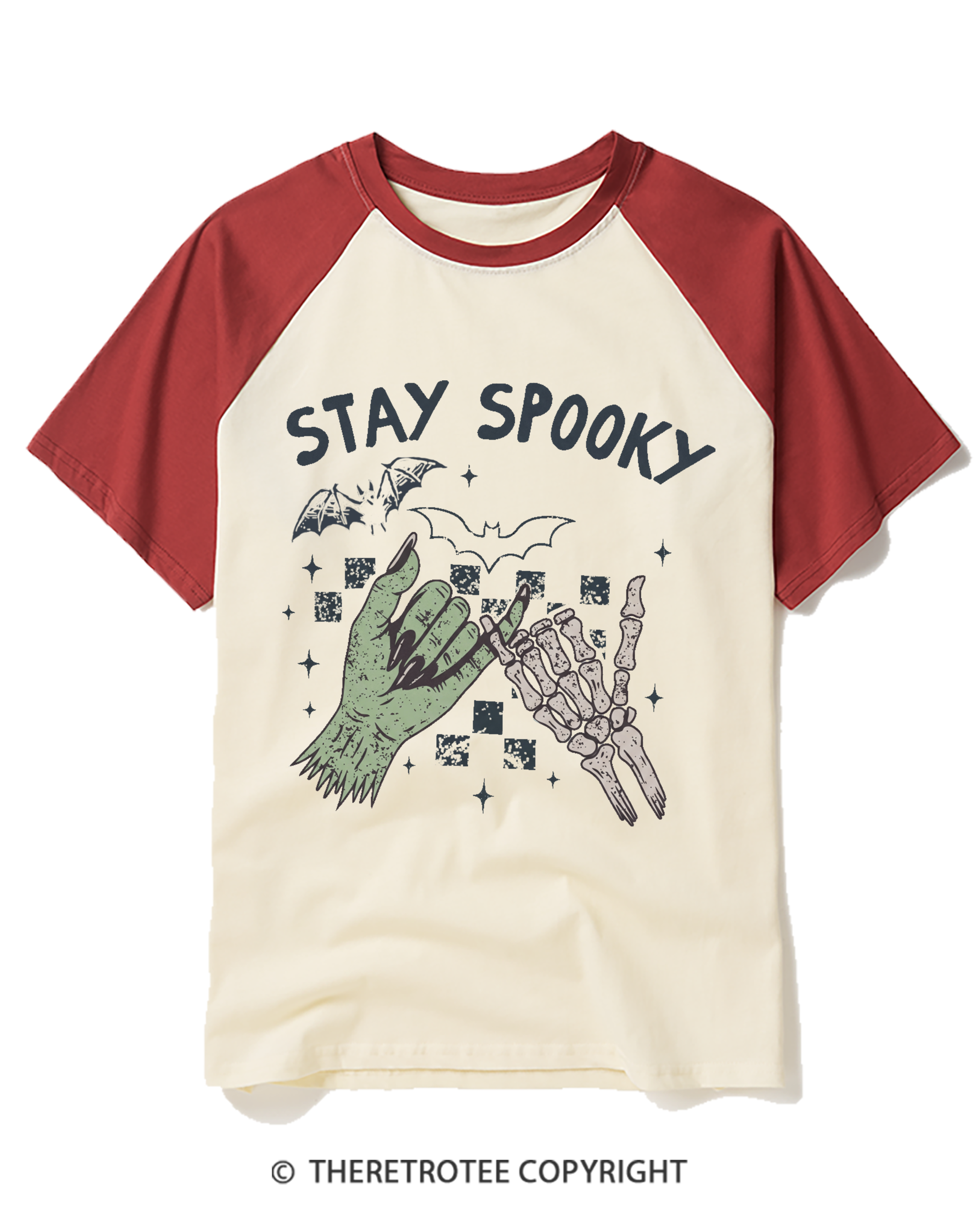 TheRetroTee Stay Spooky 2000s Raglan Baseball T-Shirt