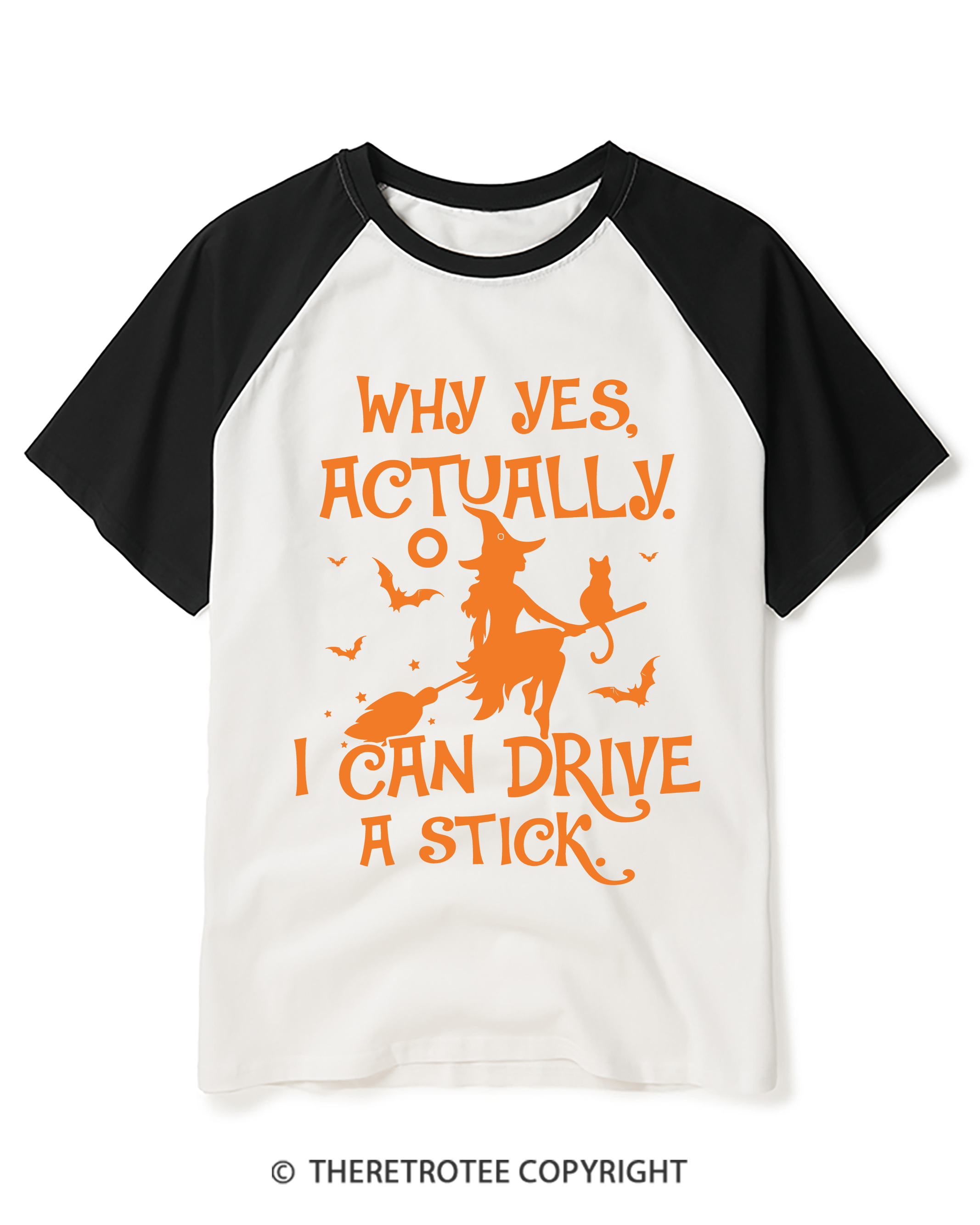 TheRetroTee Why Yes, Actually. I Can Drive A Stick 1970s Raglan Baseball T-Shirt