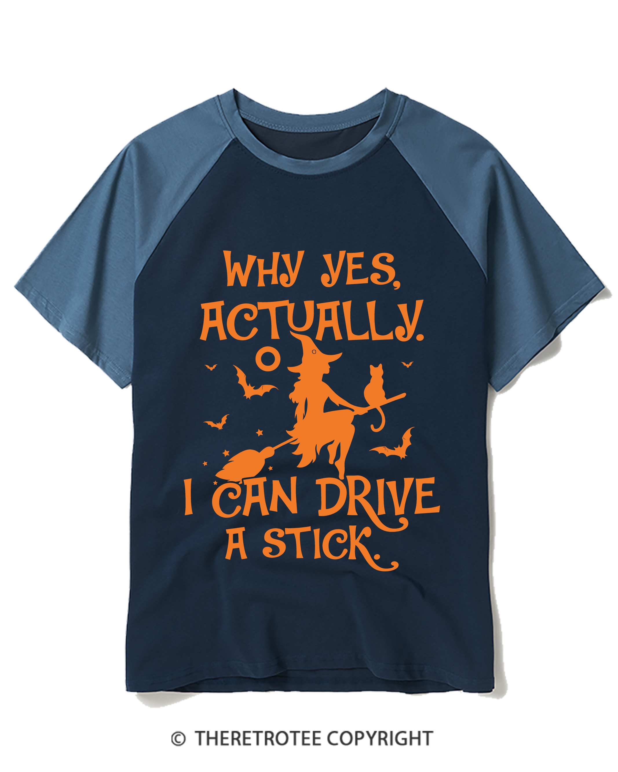TheRetroTee Why Yes, Actually. I Can Drive A Stick 1970s Raglan Baseball T-Shirt