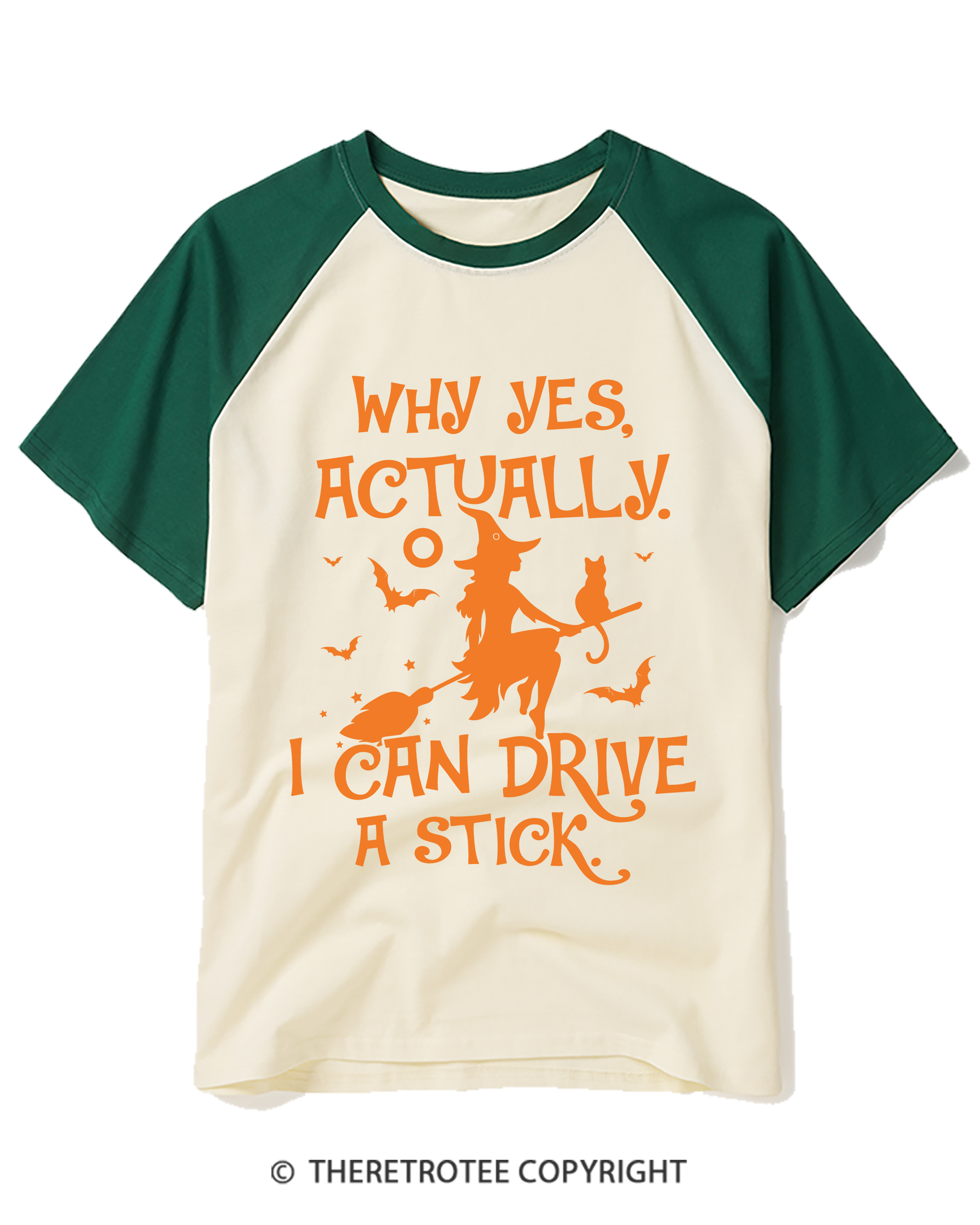 TheRetroTee Why Yes, Actually. I Can Drive A Stick 1970s Raglan Baseball T-Shirt