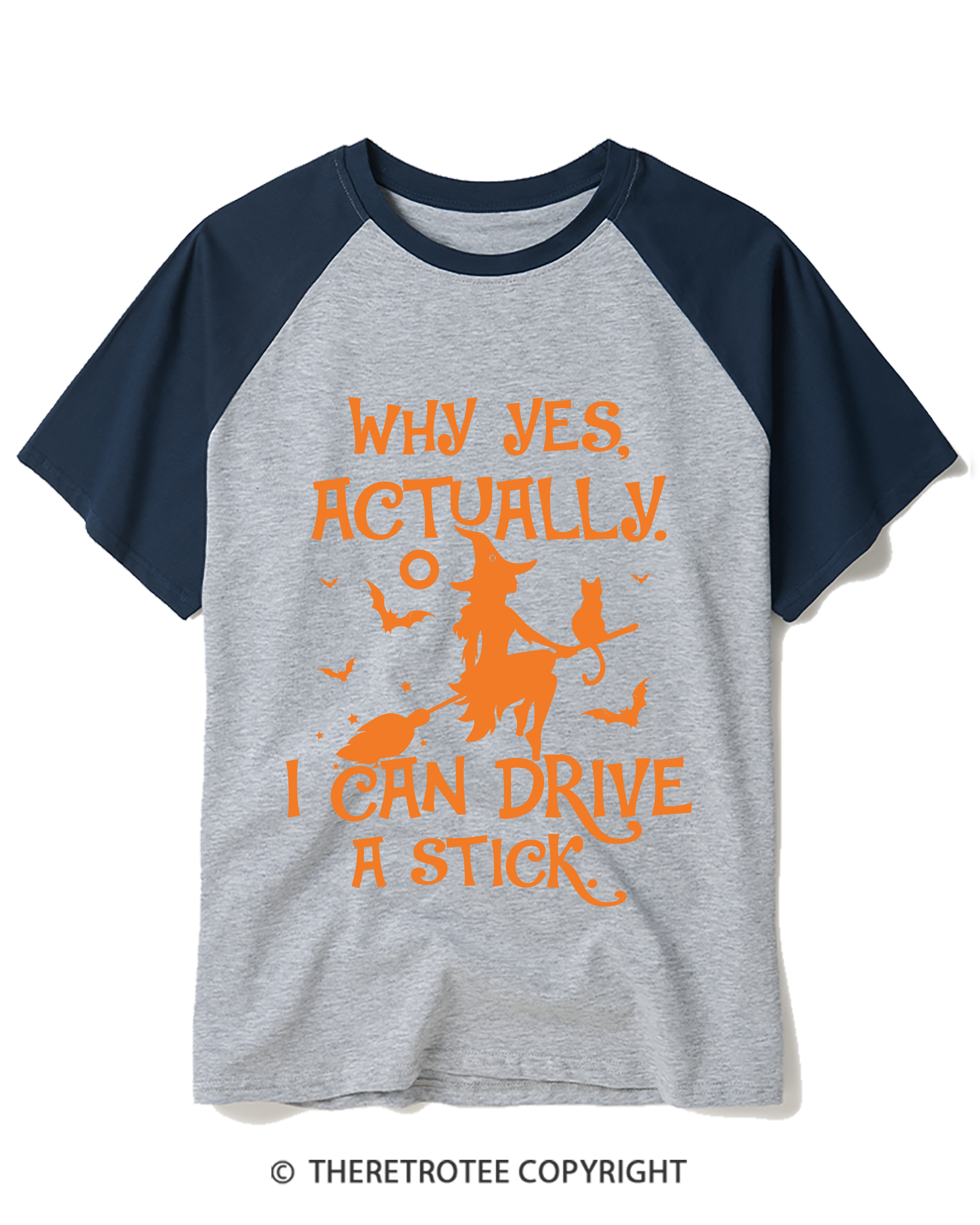 TheRetroTee Why Yes, Actually. I Can Drive A Stick 1970s Raglan Baseball T-Shirt