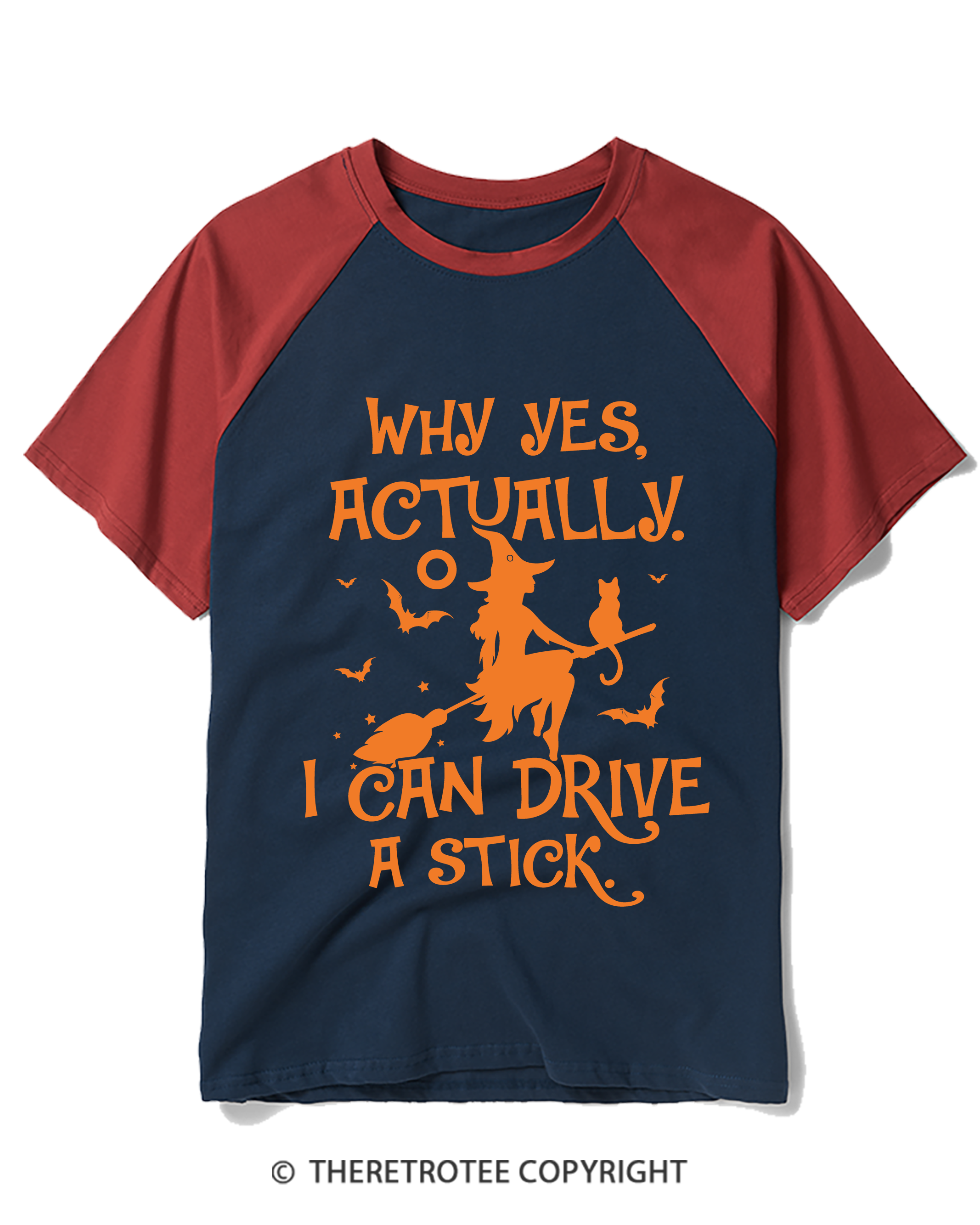 TheRetroTee Why Yes, Actually. I Can Drive A Stick 1970s Raglan Baseball T-Shirt