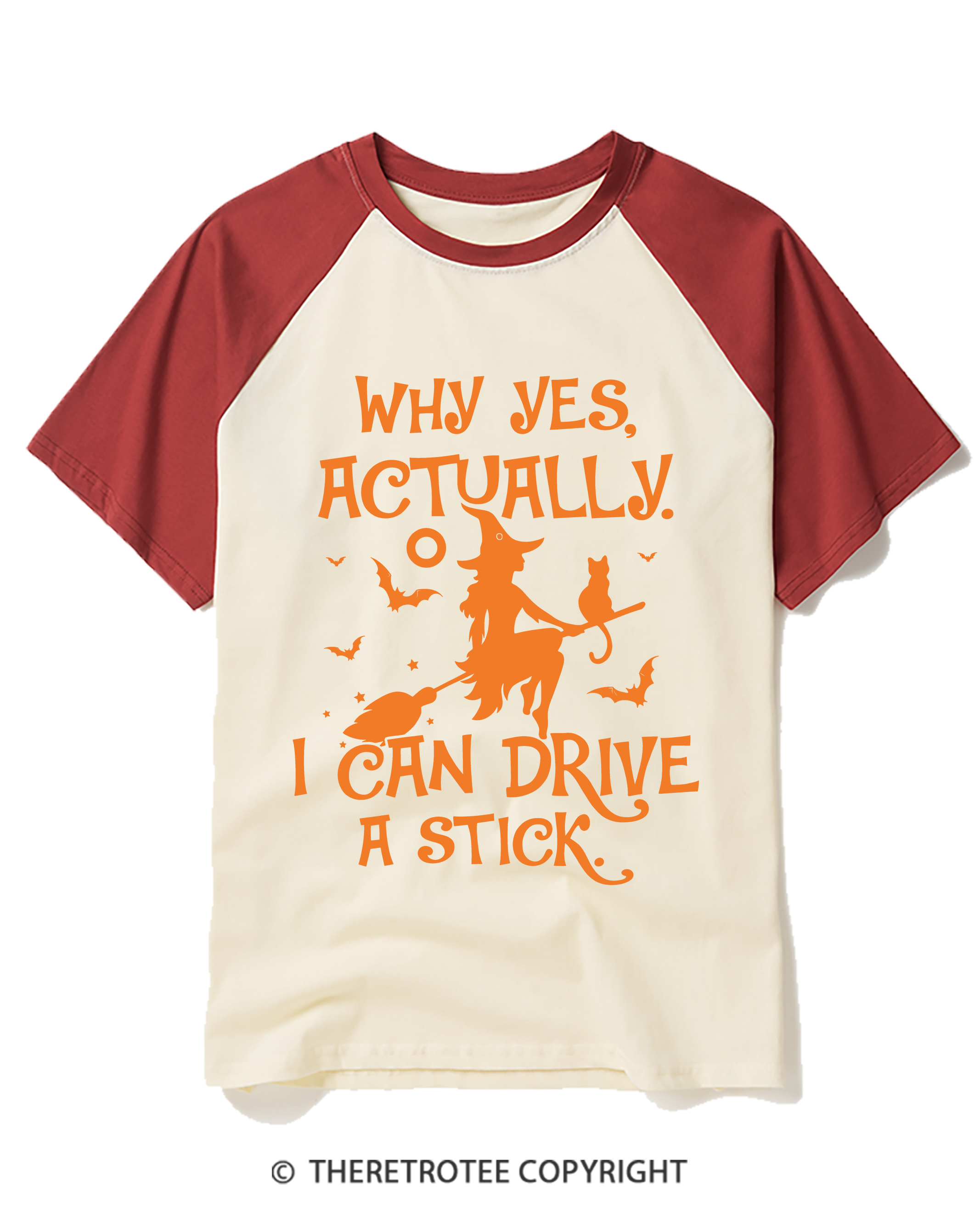 TheRetroTee Why Yes, Actually. I Can Drive A Stick 1970s Raglan Baseball T-Shirt