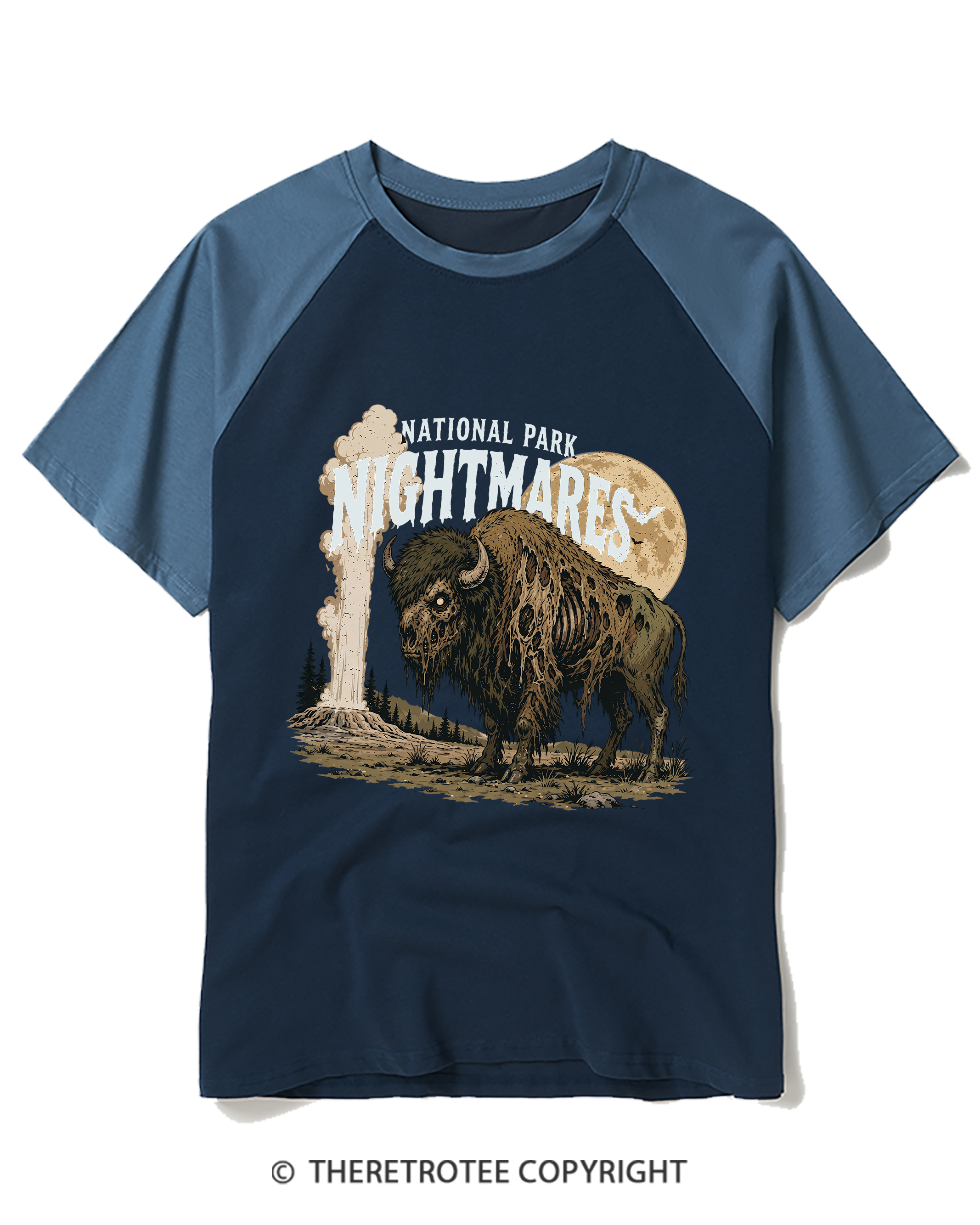 TheRetroTee National Park Nightmares Raglan Baseball T-Shirt
