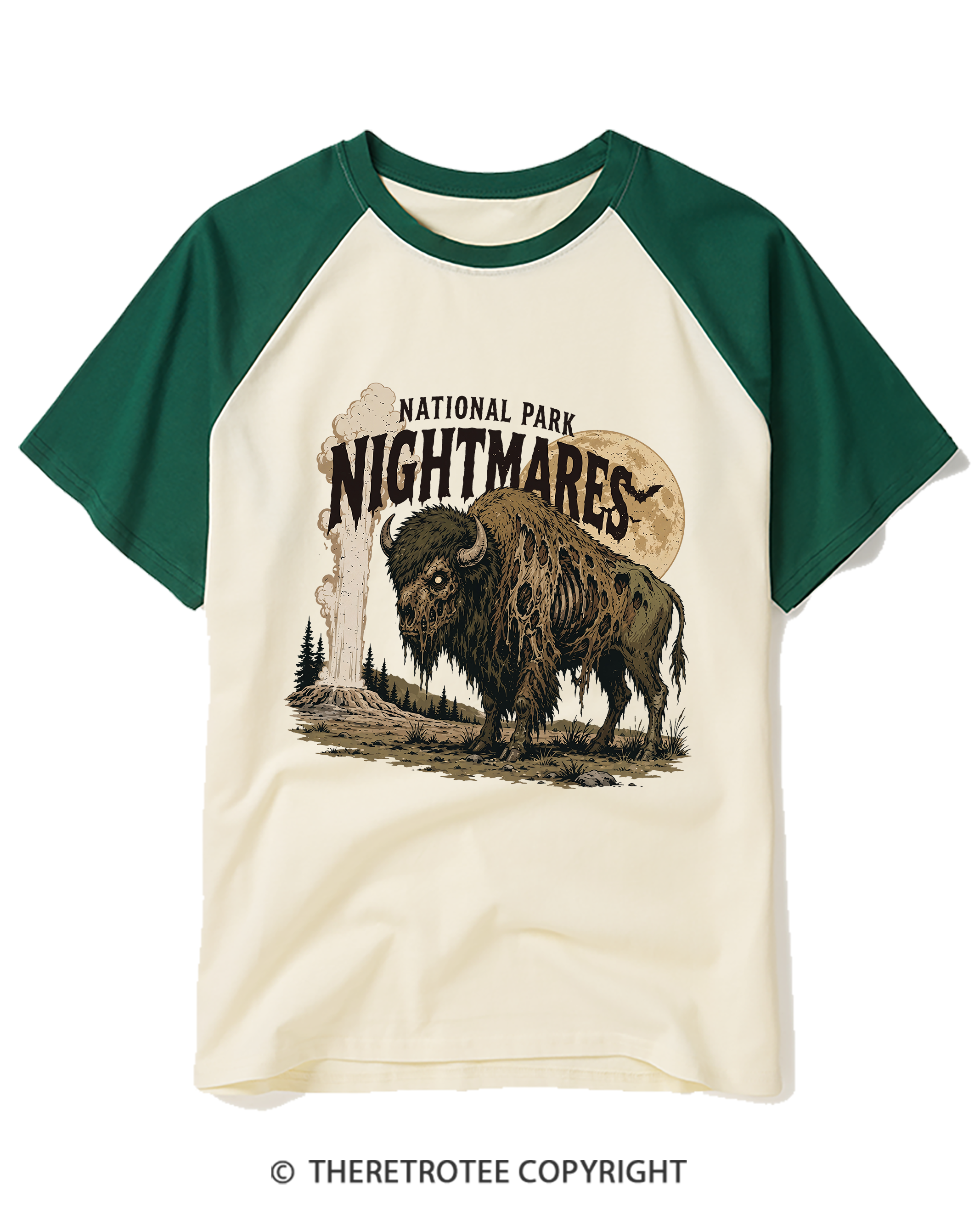 TheRetroTee National Park Nightmares Raglan Baseball T-Shirt