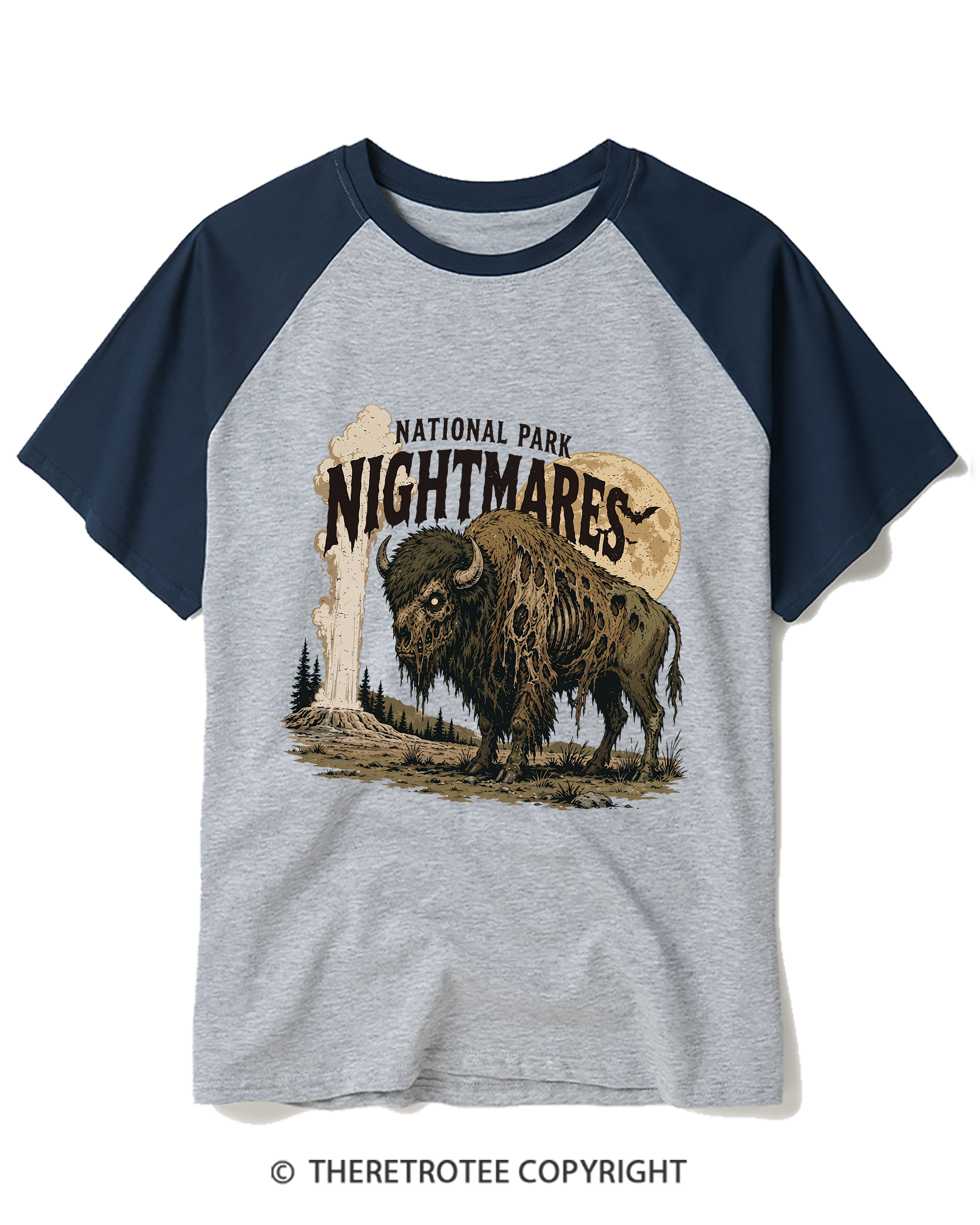 TheRetroTee National Park Nightmares Raglan Baseball T-Shirt