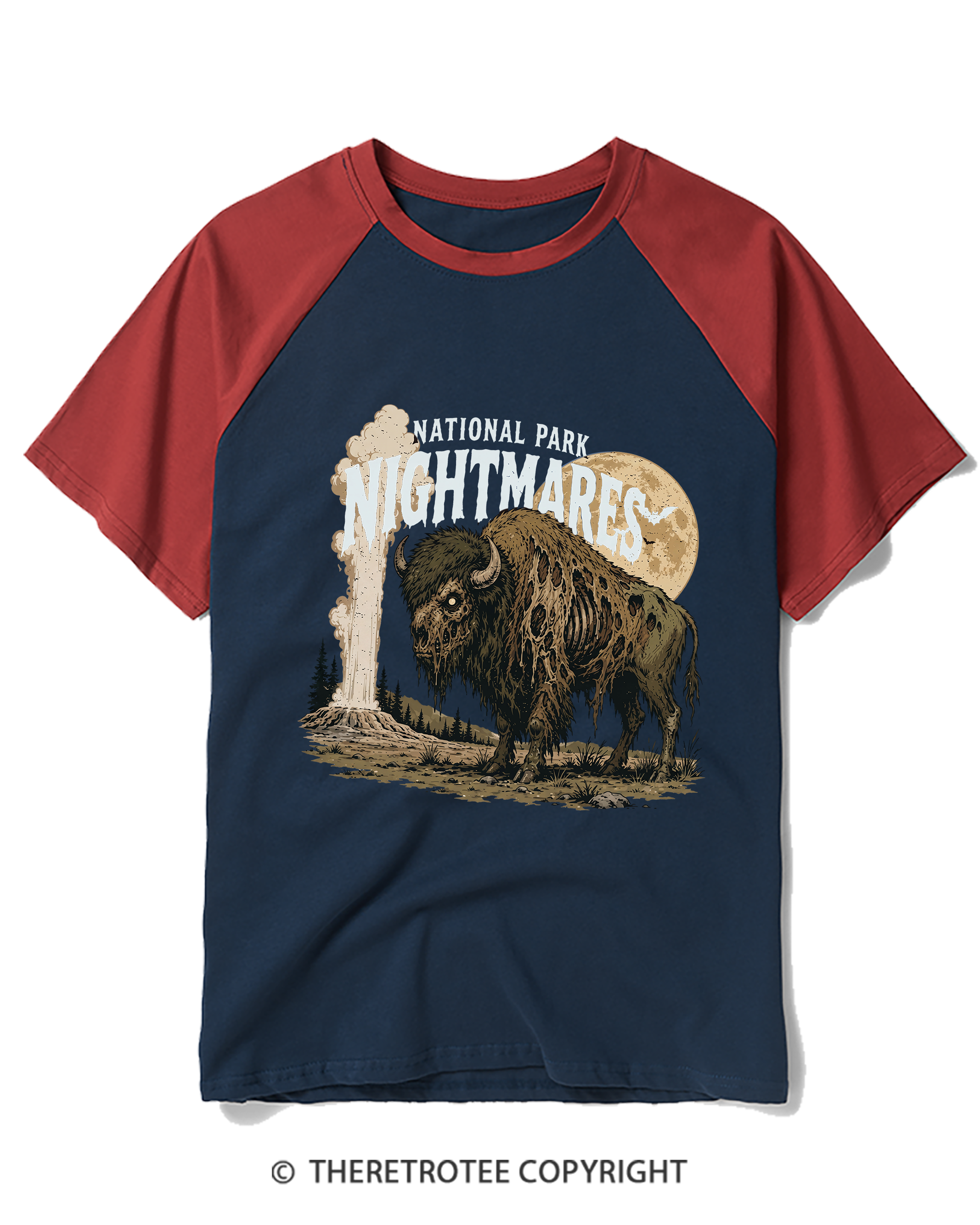 TheRetroTee National Park Nightmares Raglan Baseball T-Shirt