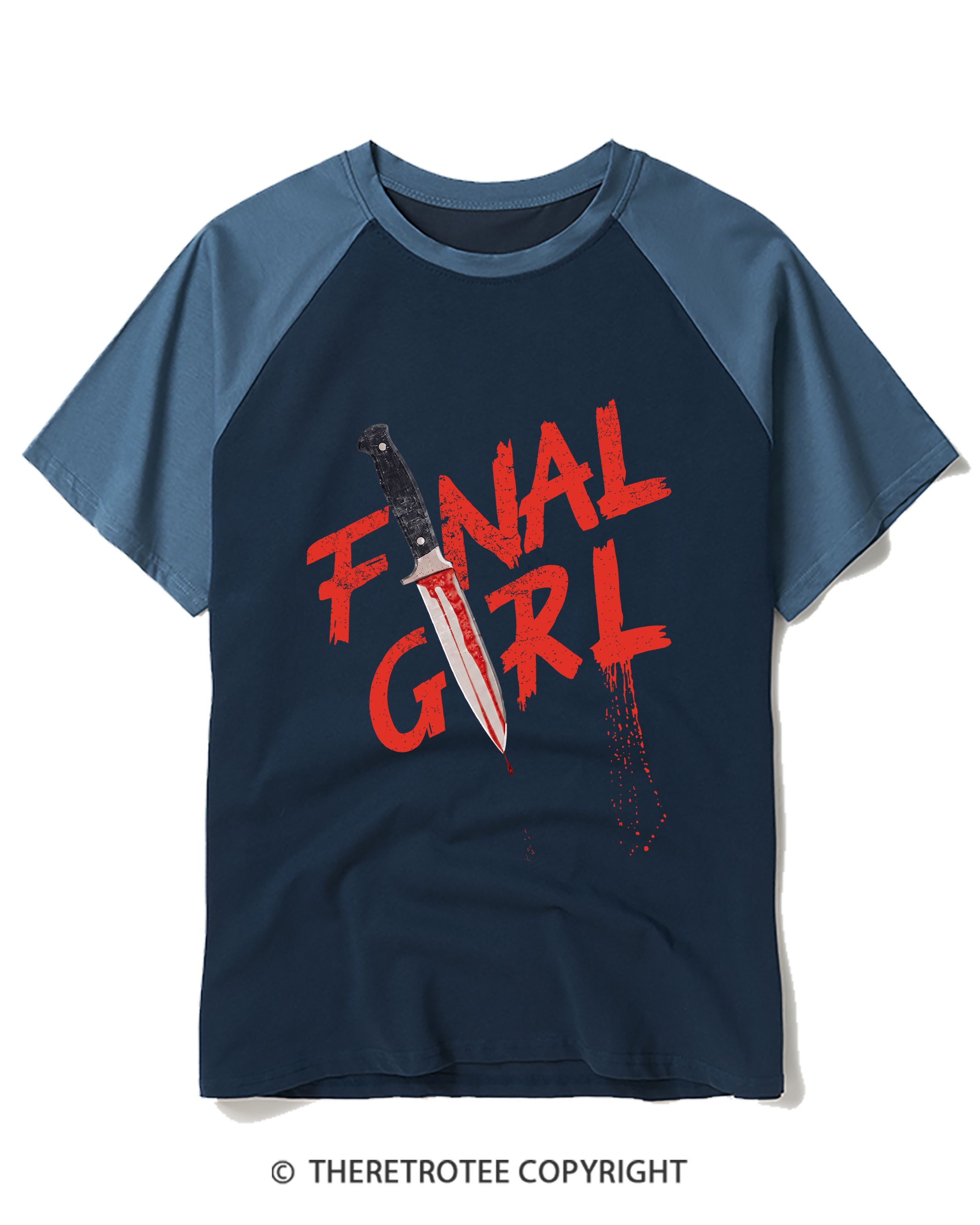 TheRetroTee Final Girl Raglan Baseball T-Shirt