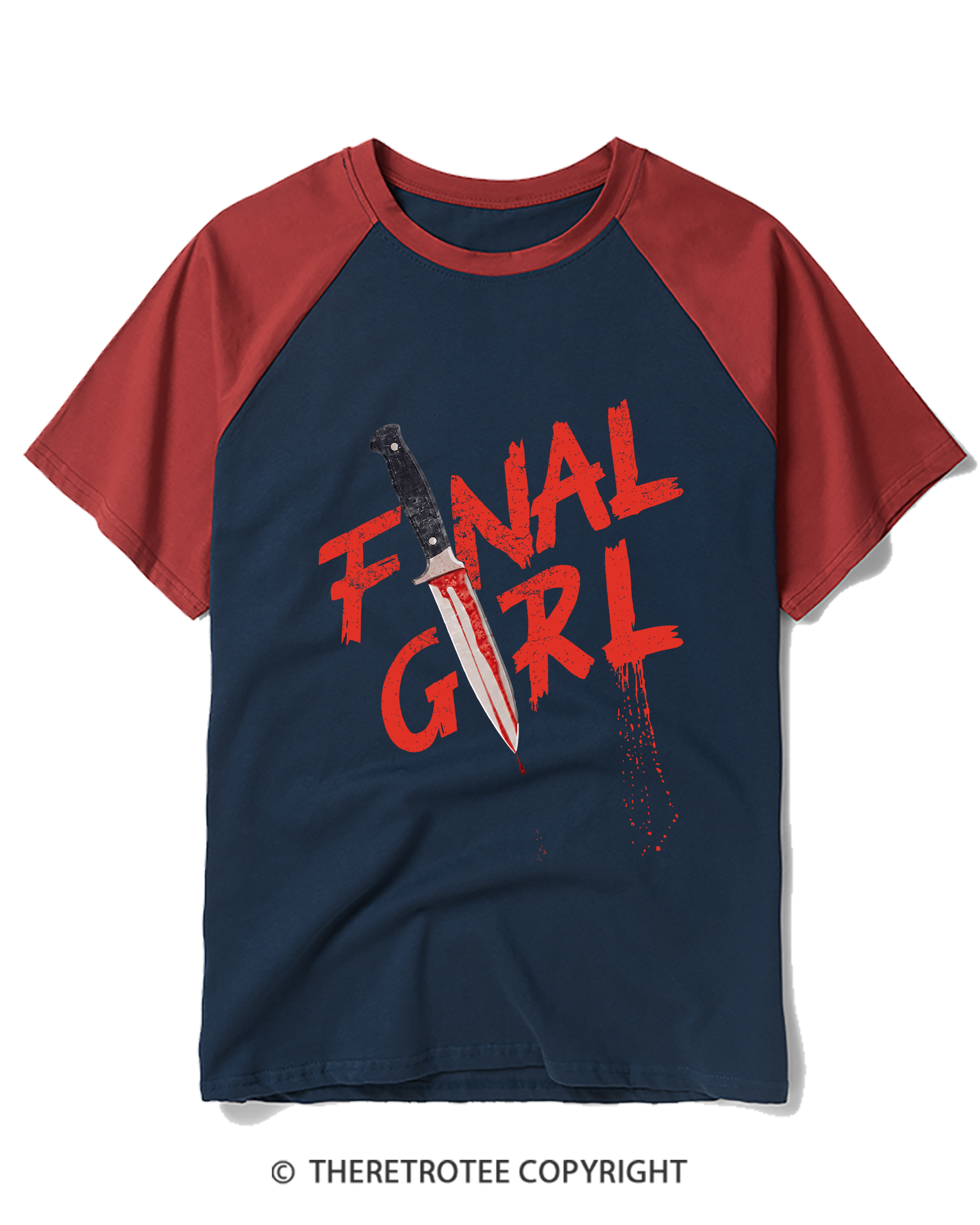 TheRetroTee Final Girl Raglan Baseball T-Shirt