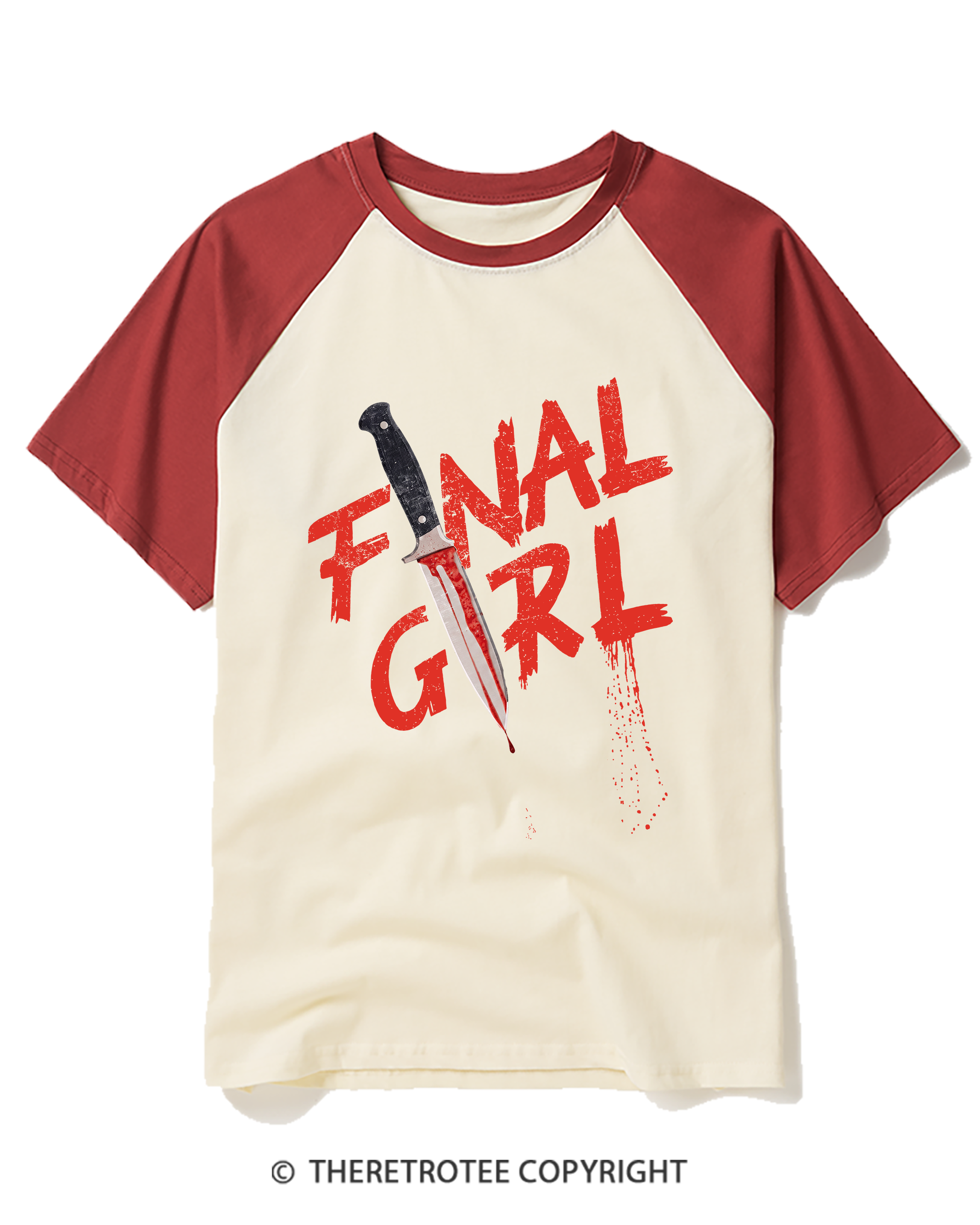 TheRetroTee Final Girl Raglan Baseball T-Shirt