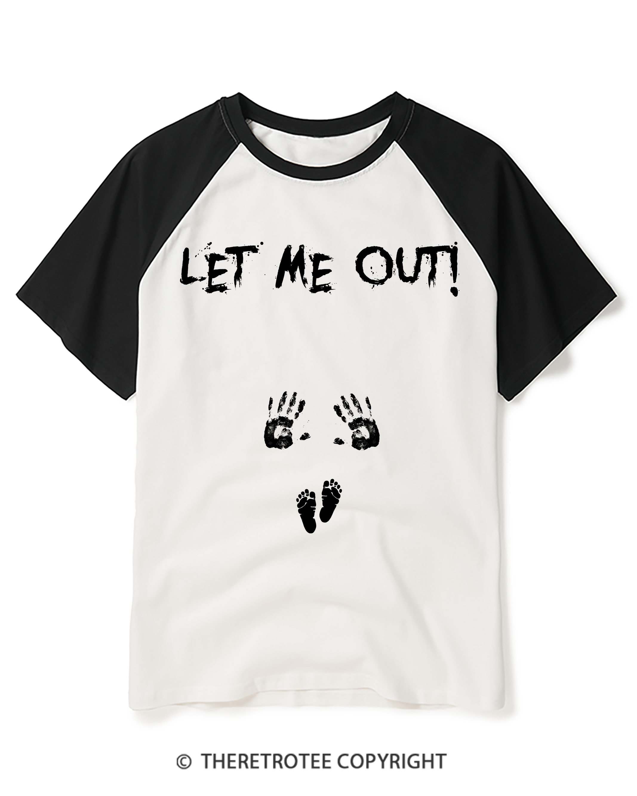 TheRetroTee Let Me Out Raglan Baseball T-Shirt