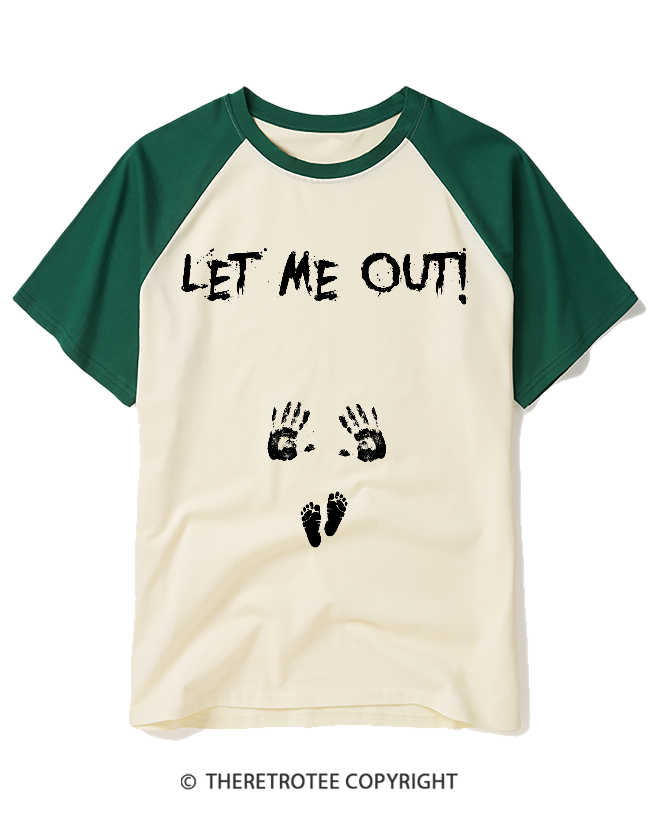 TheRetroTee Let Me Out Raglan Baseball T-Shirt