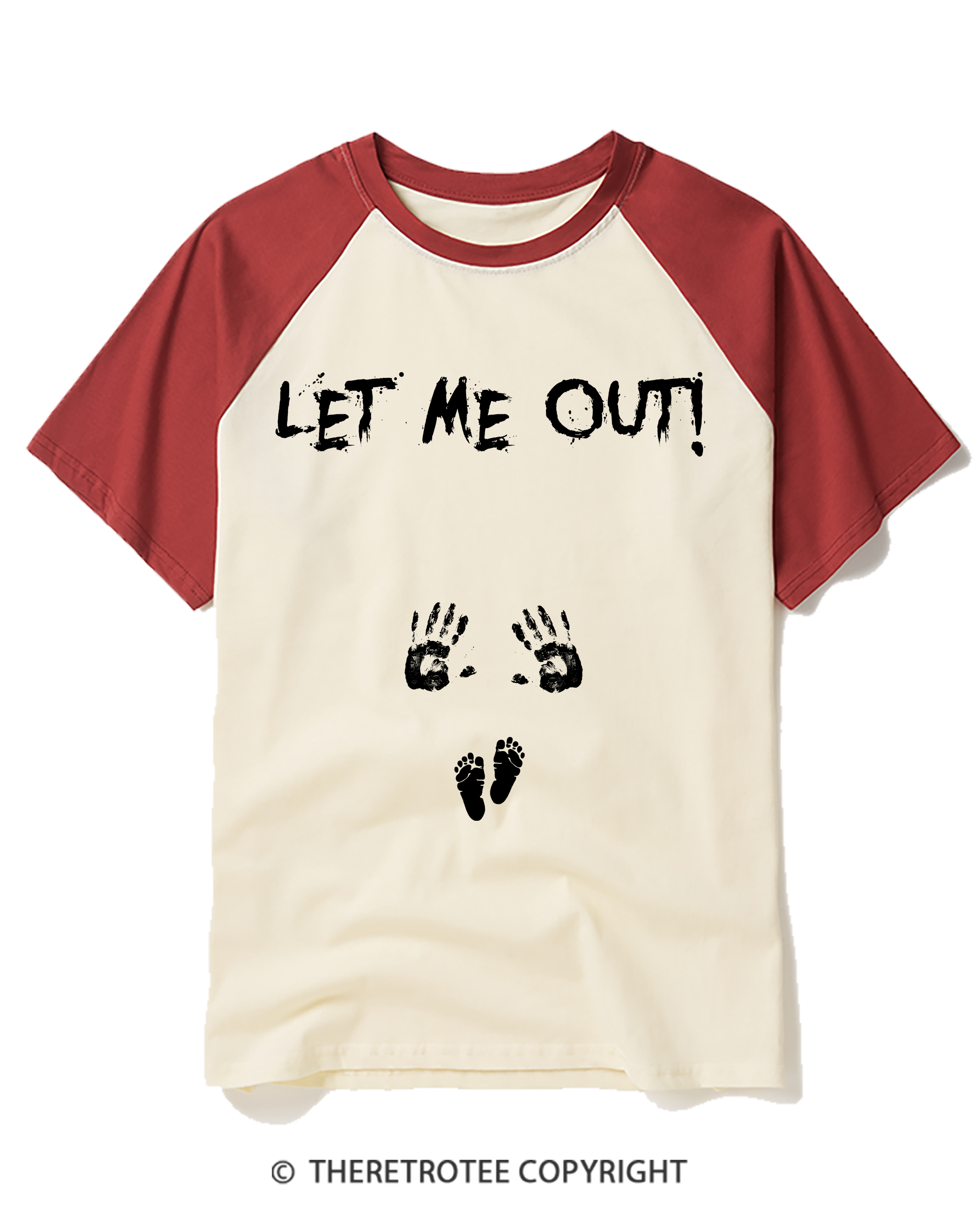 TheRetroTee Let Me Out Raglan Baseball T-Shirt