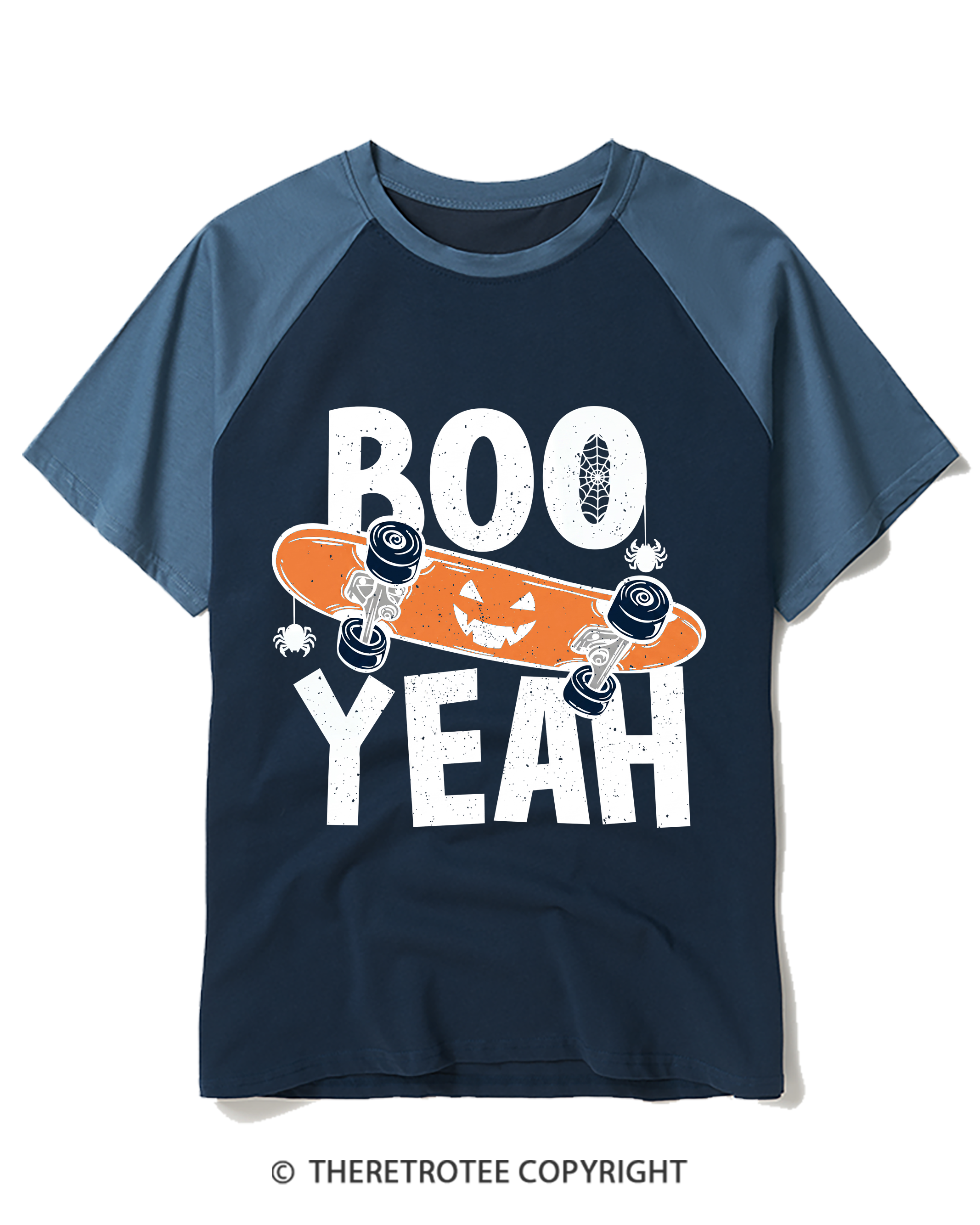 TheRetroTee Boo Yeah 1980s Raglan Baseball T-Shirt