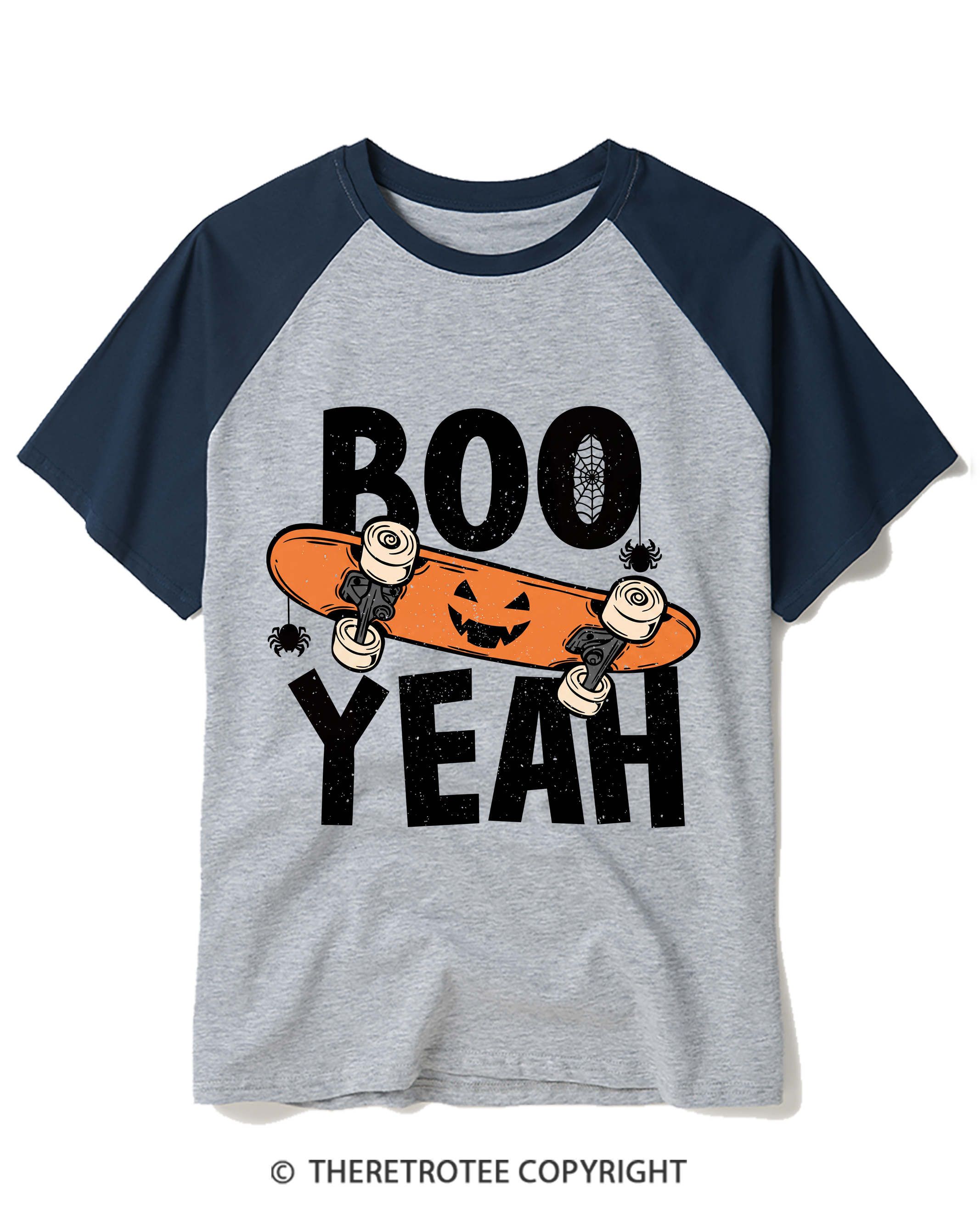 TheRetroTee Boo Yeah 1980s Raglan Baseball T-Shirt