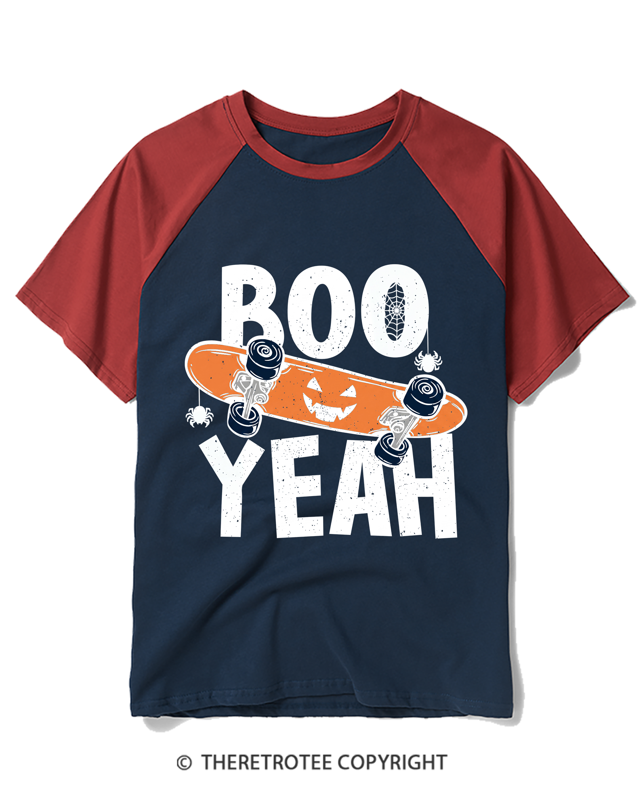 TheRetroTee Boo Yeah 1980s Raglan Baseball T-Shirt
