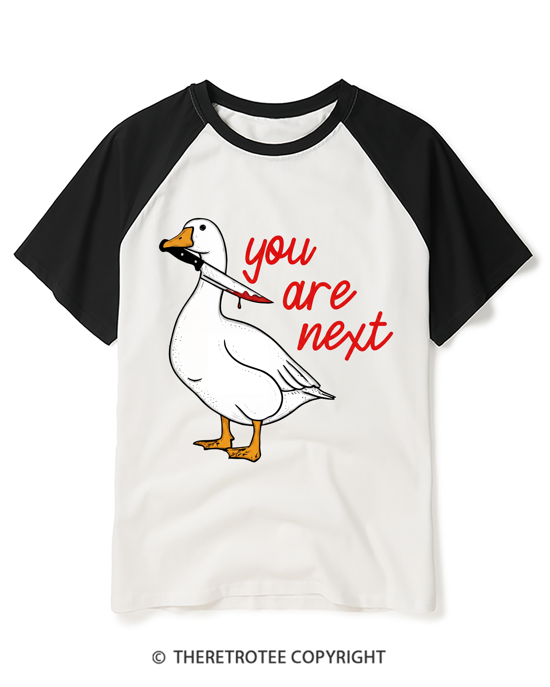 TheRetroTee You Are Next 2000s Raglan Baseball T-Shirt