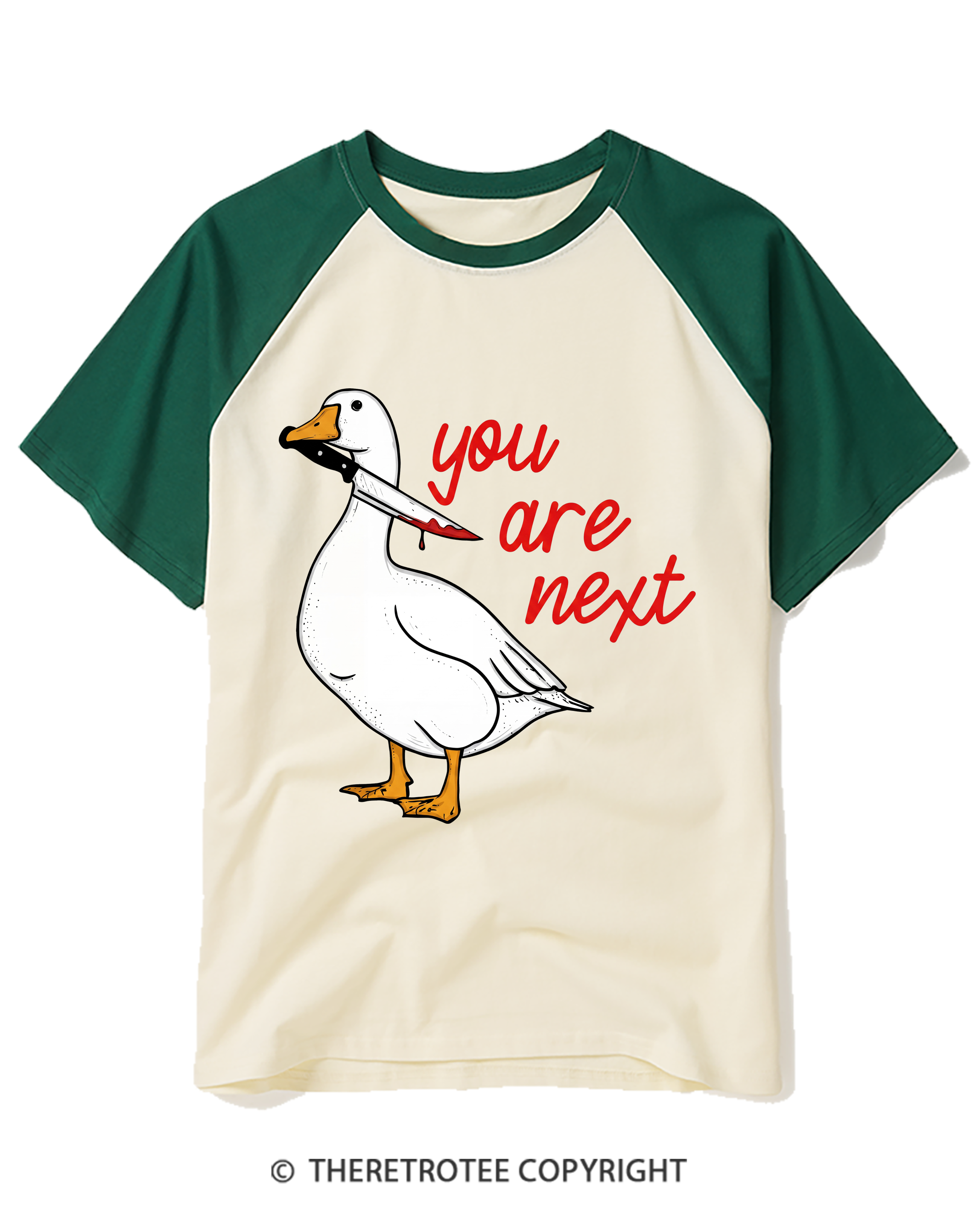 TheRetroTee You Are Next 2000s Raglan Baseball T-Shirt