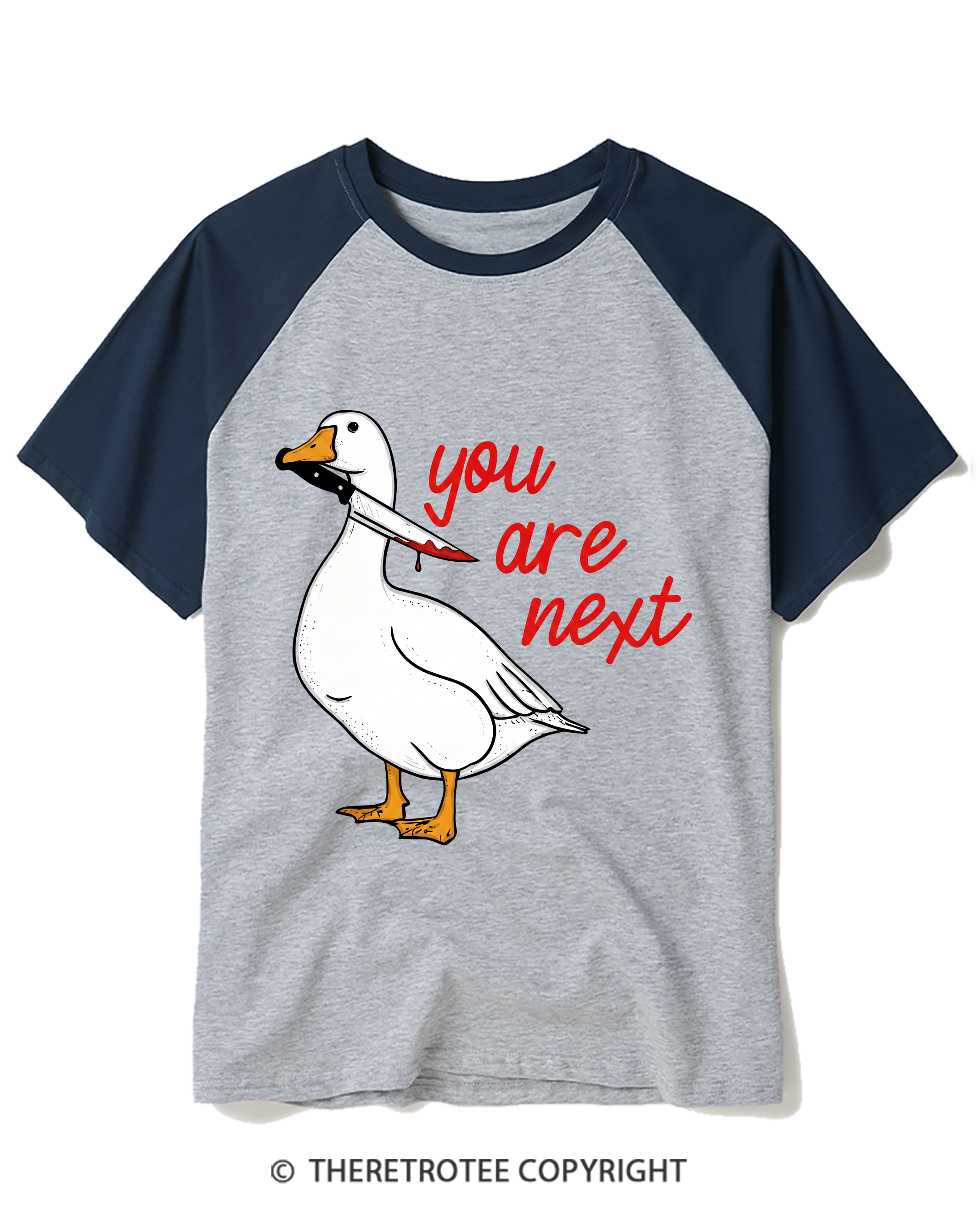 TheRetroTee You Are Next 2000s Raglan Baseball T-Shirt