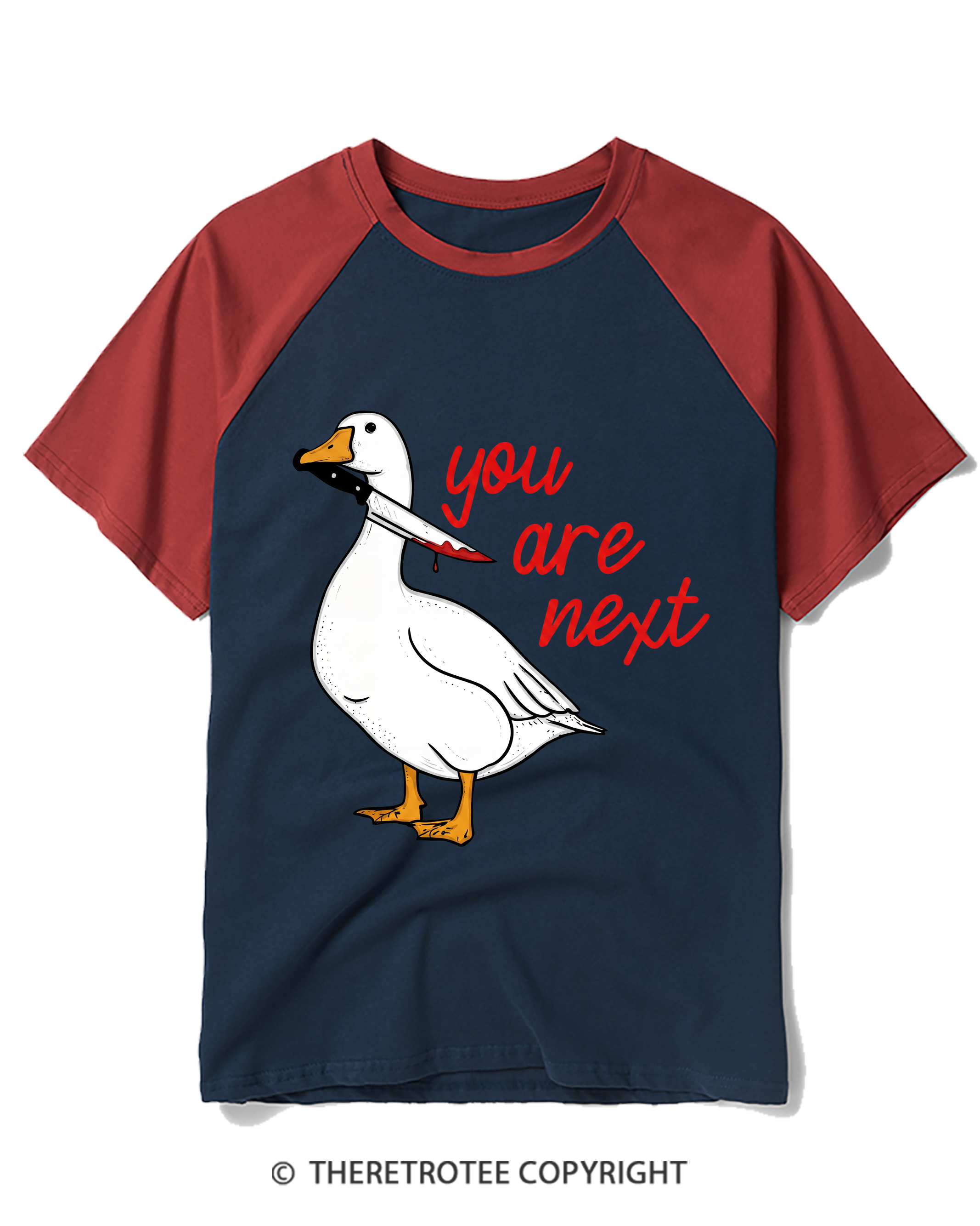 TheRetroTee You Are Next 2000s Raglan Baseball T-Shirt