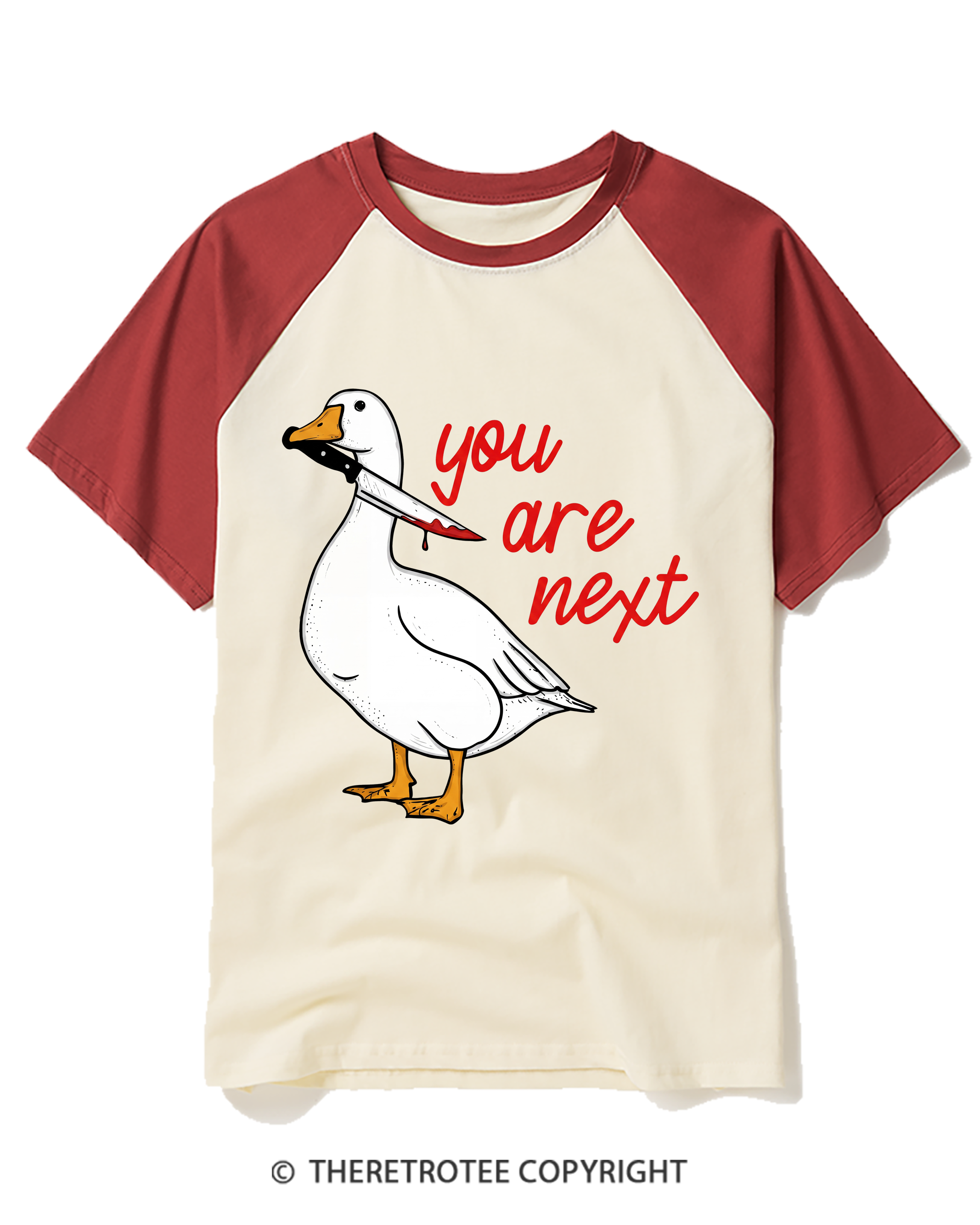 TheRetroTee You Are Next 2000s Raglan Baseball T-Shirt