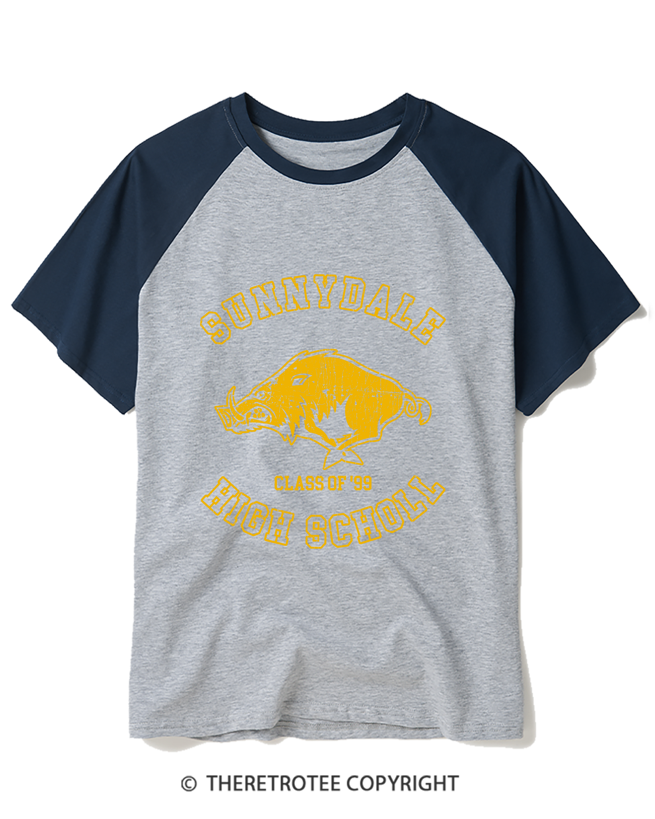 TheRetroTee Sunnydale High School 1990s Raglan Baseball T-Shirt