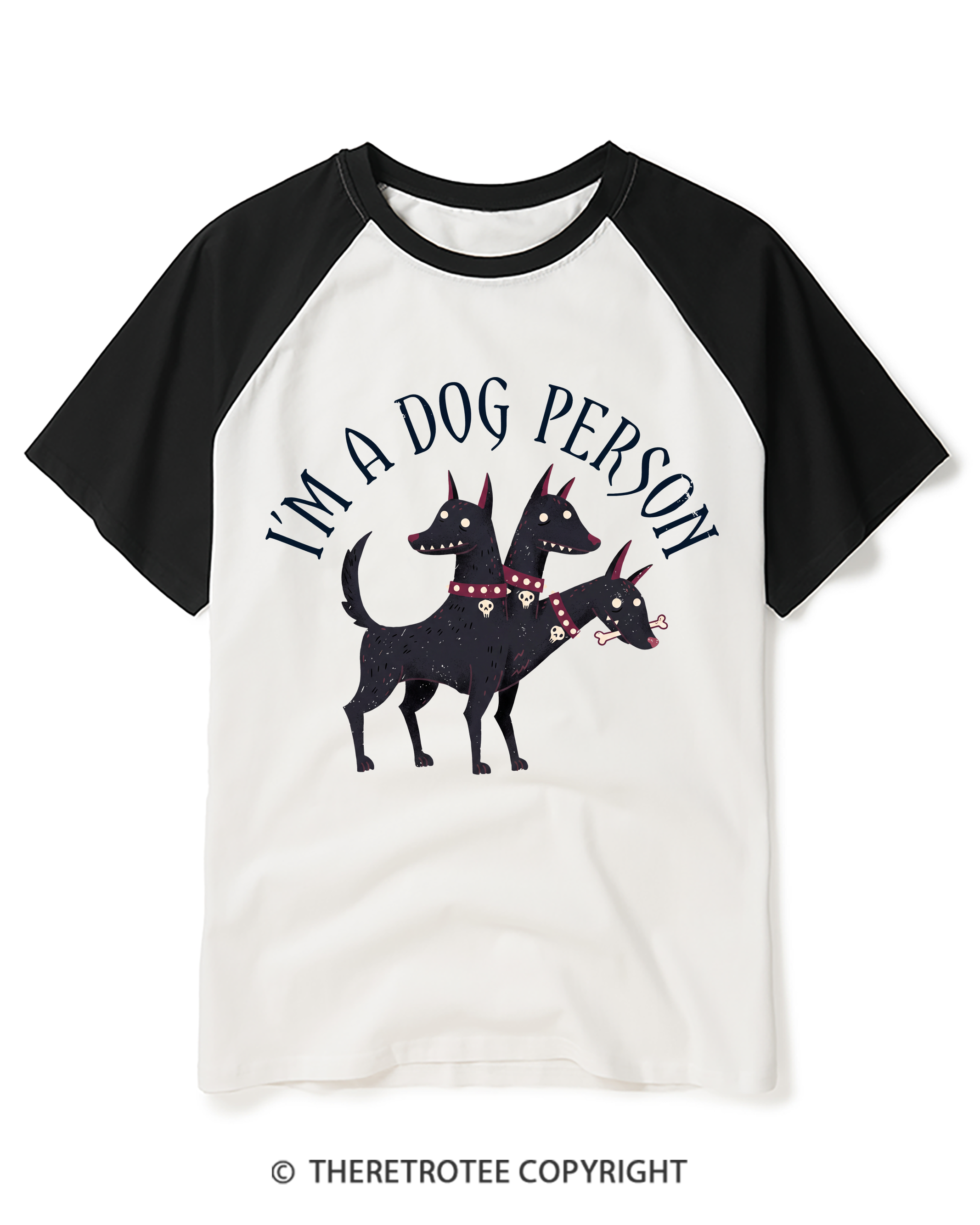 TheRetroTee I’M A Dog Person 1990s Raglan Baseball T-Shirt