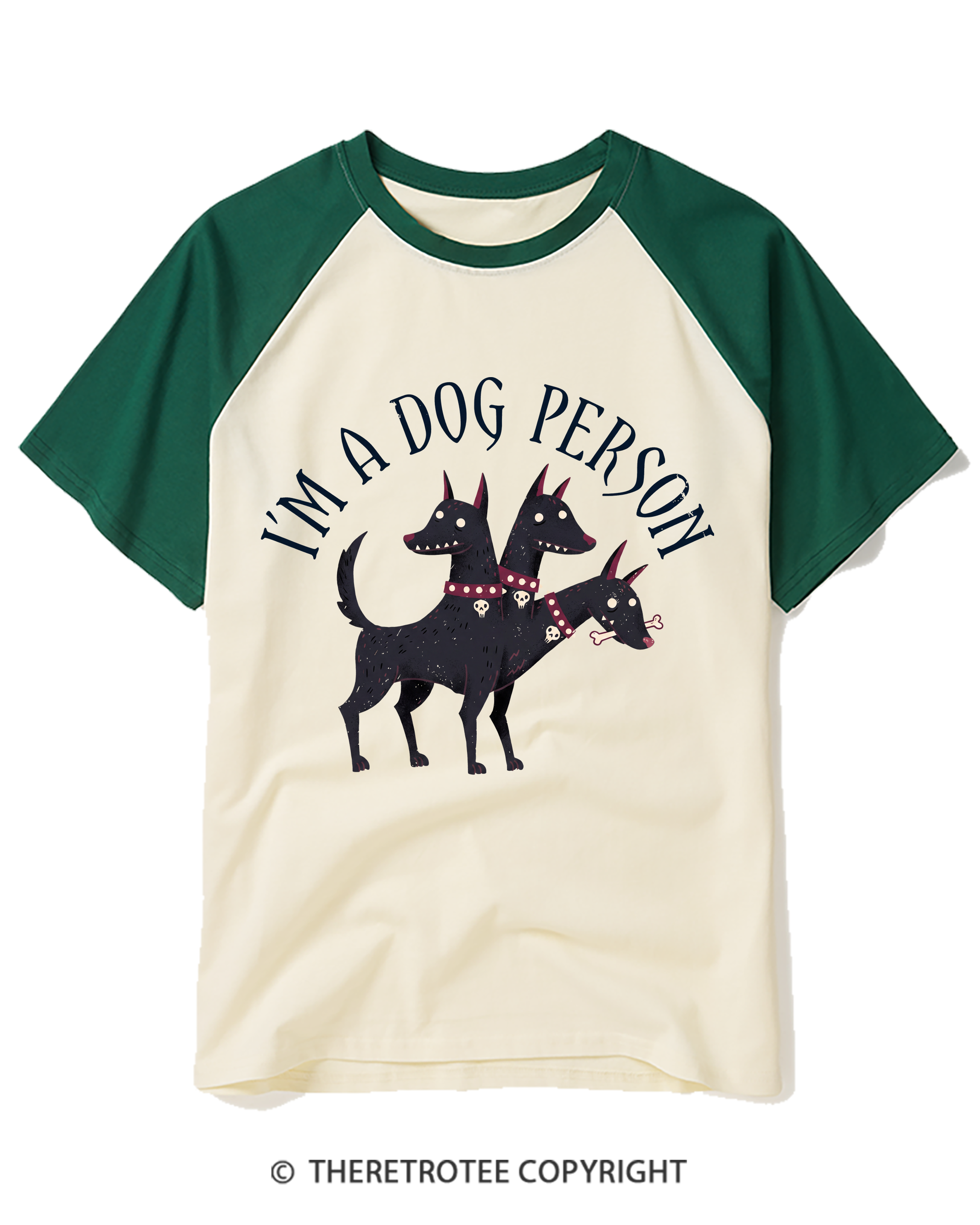 TheRetroTee I’M A Dog Person 1990s Raglan Baseball T-Shirt