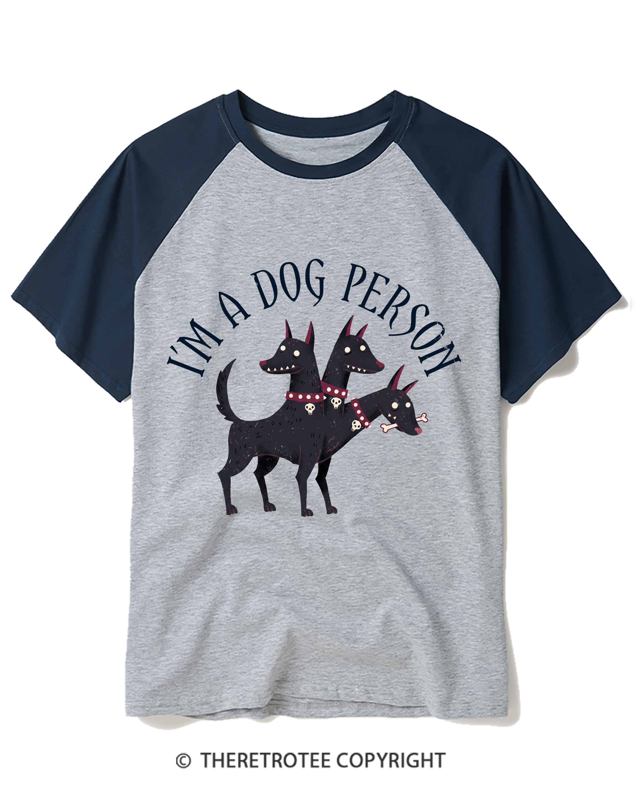 TheRetroTee I’M A Dog Person 1990s Raglan Baseball T-Shirt