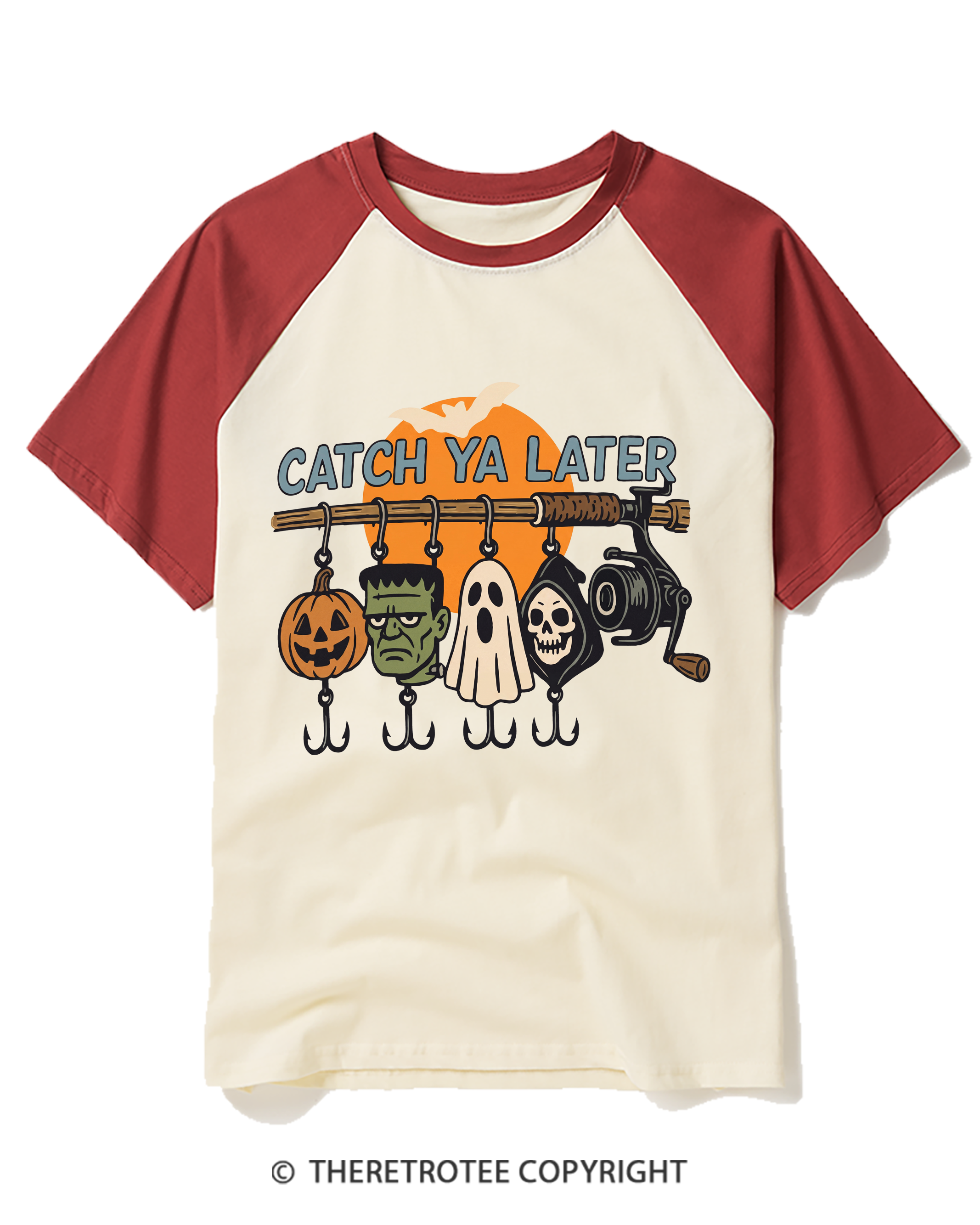 TheRetroTee Catch Ya Later 1960s Raglan Baseball T-Shirt