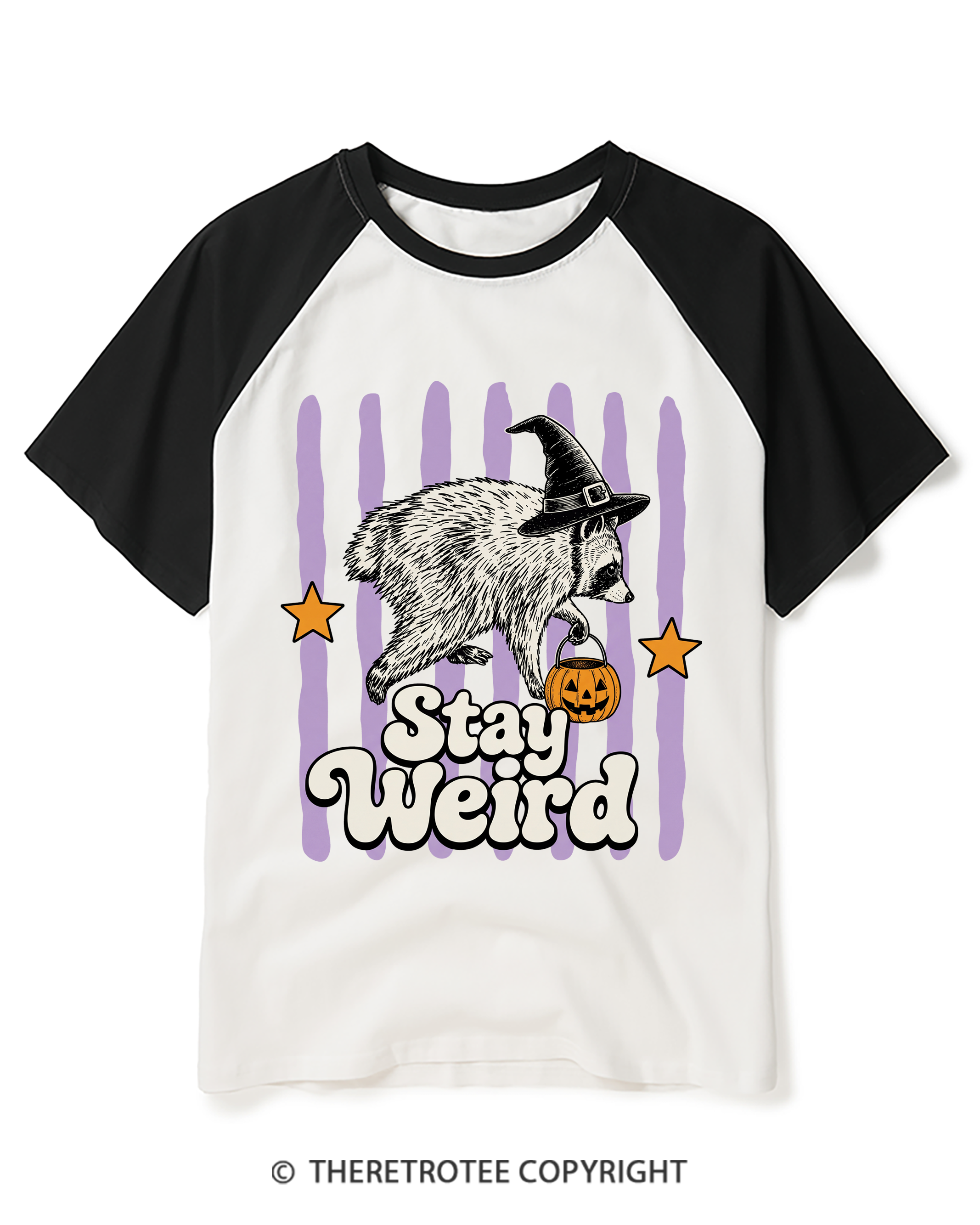 TheRetroTee Jimothy Stay Weird Raglan Baseball T-Shirt