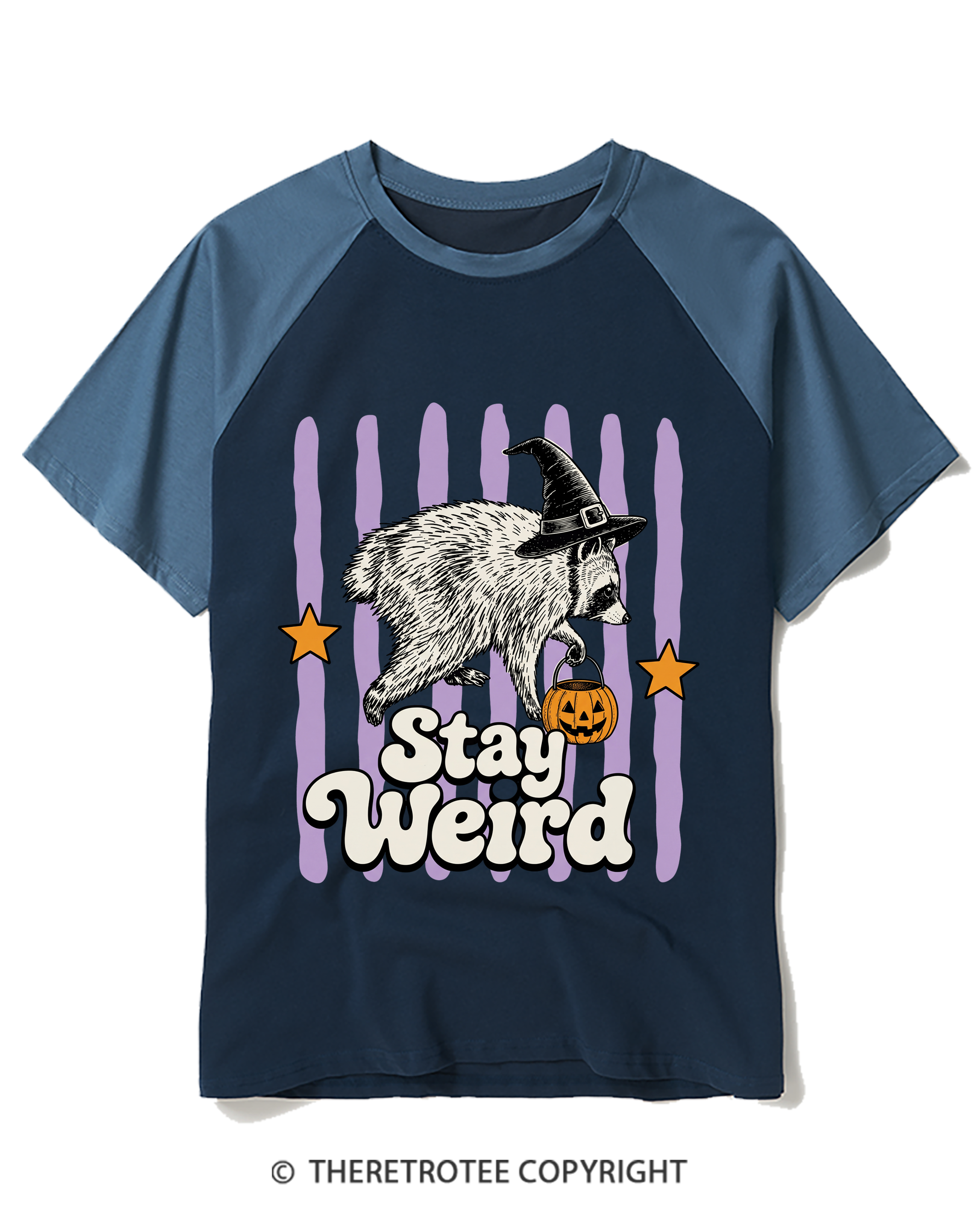 TheRetroTee Jimothy Stay Weird Raglan Baseball T-Shirt