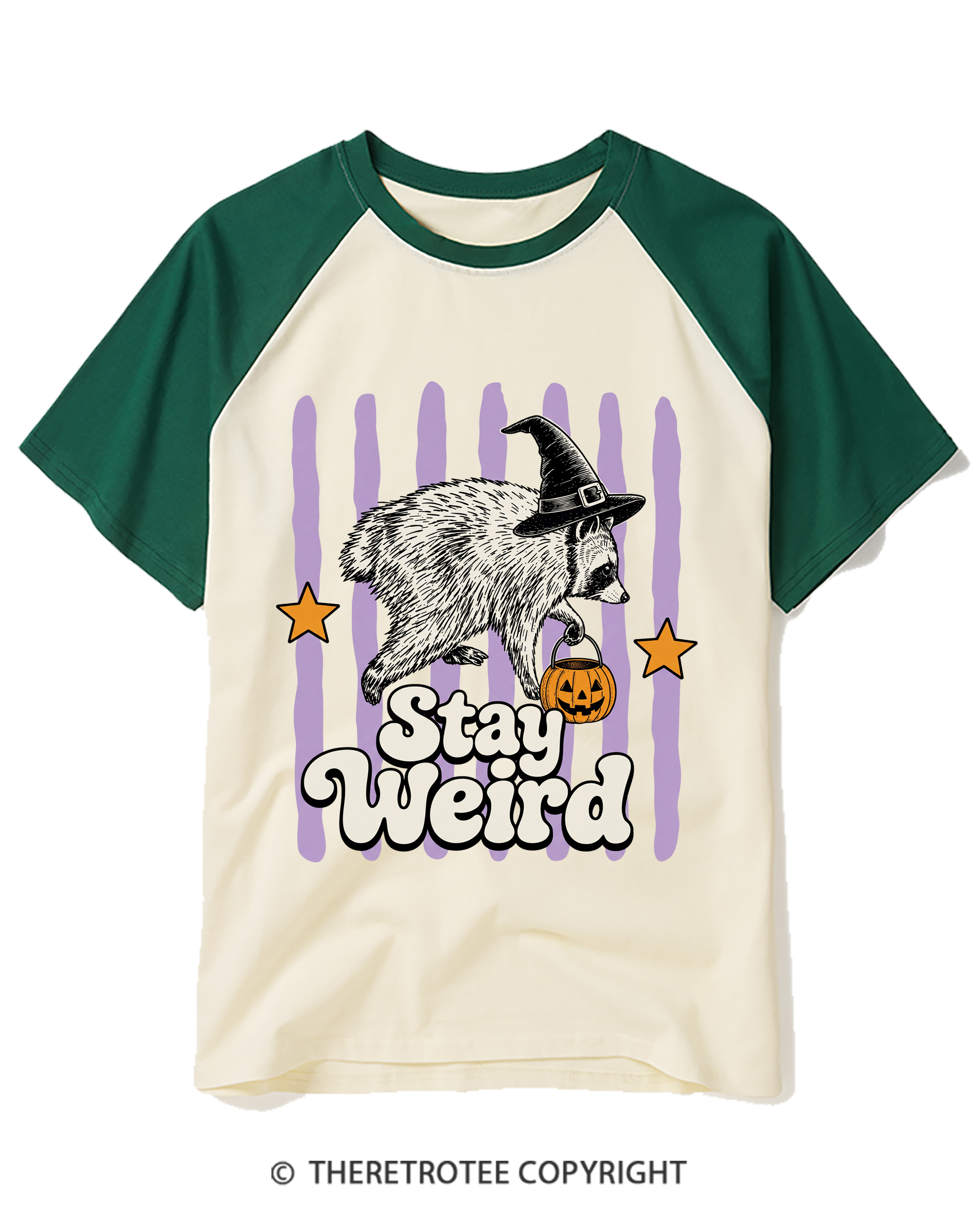 TheRetroTee Jimothy Stay Weird Raglan Baseball T-Shirt