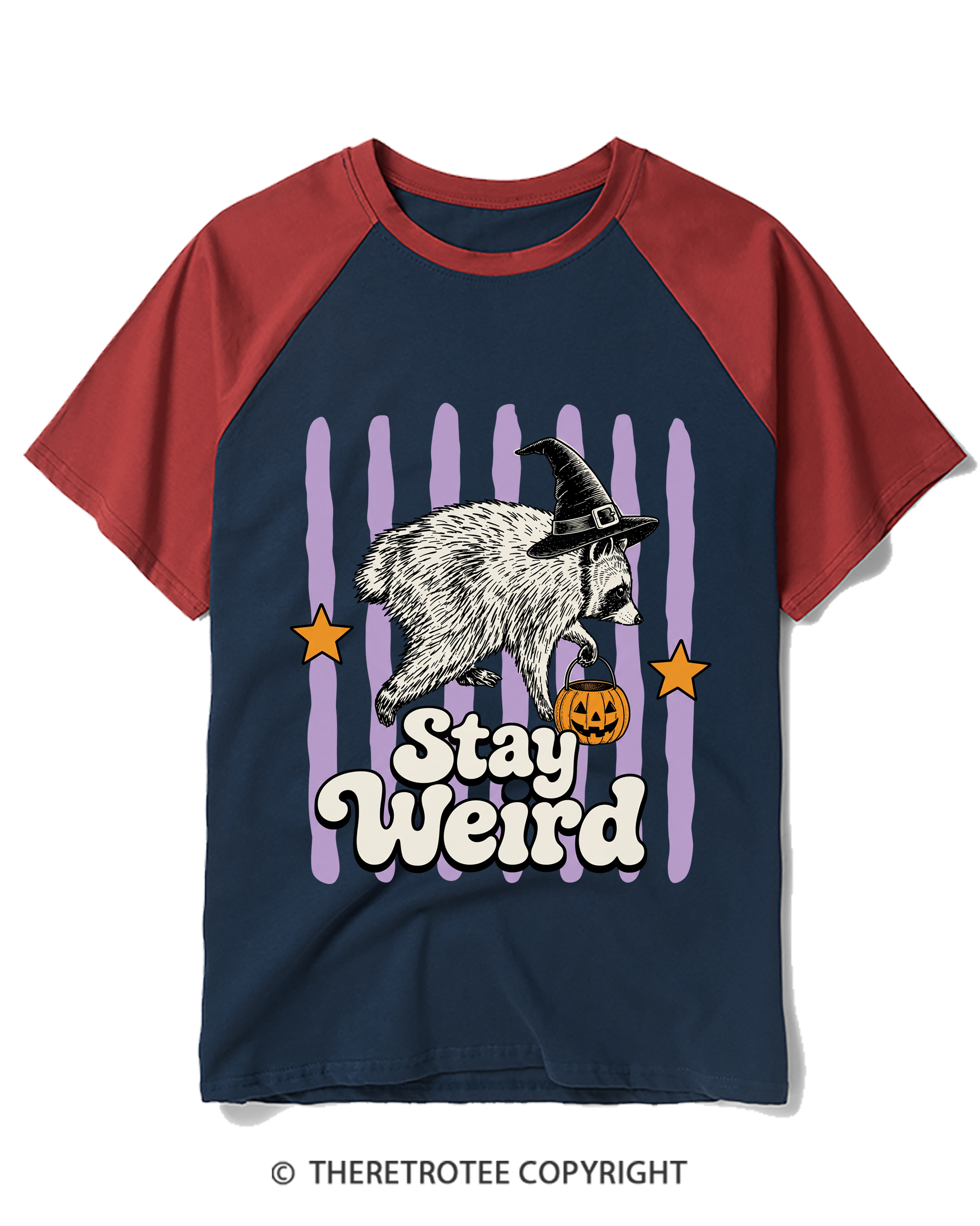 TheRetroTee Jimothy Stay Weird Raglan Baseball T-Shirt