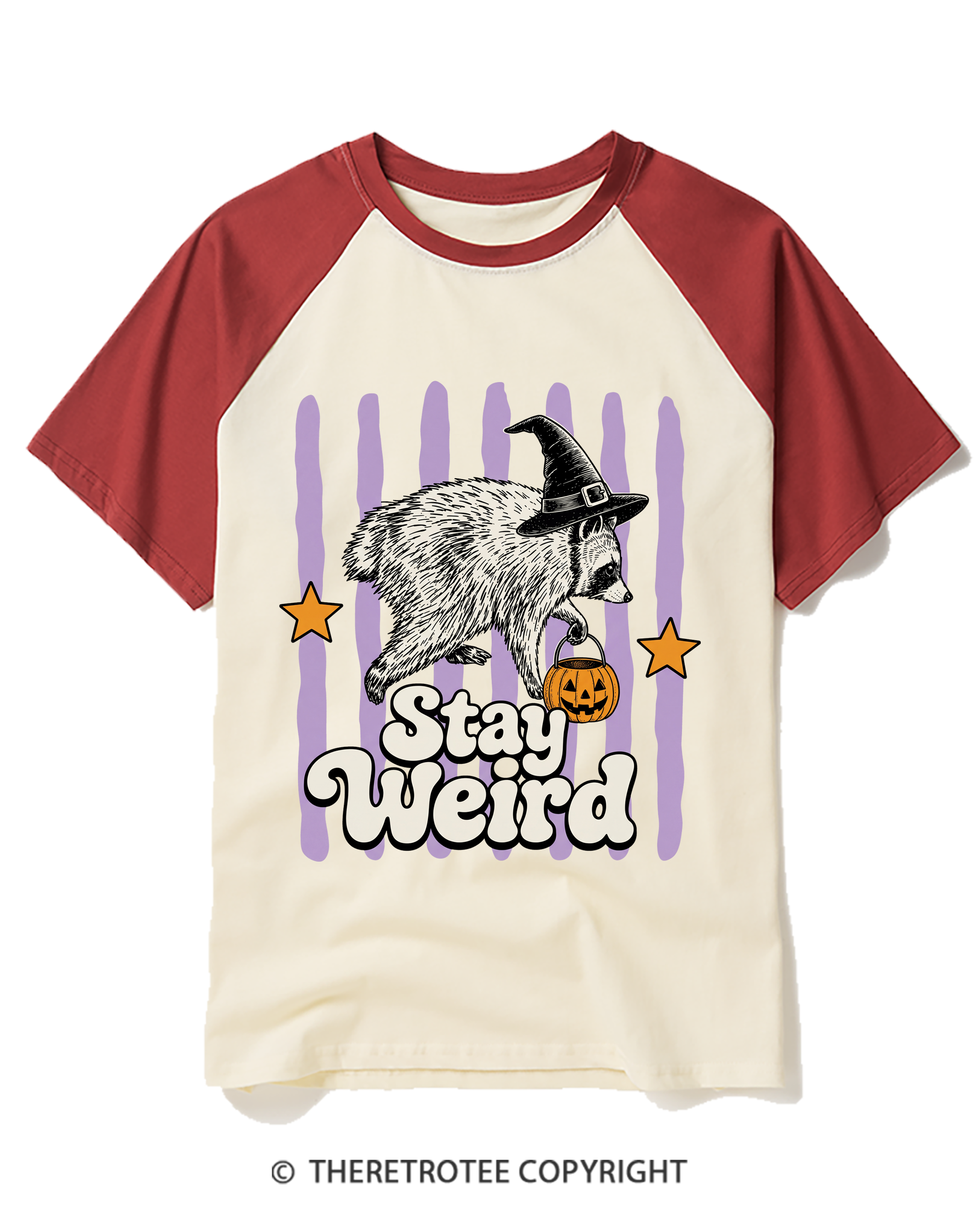 TheRetroTee Jimothy Stay Weird Raglan Baseball T-Shirt